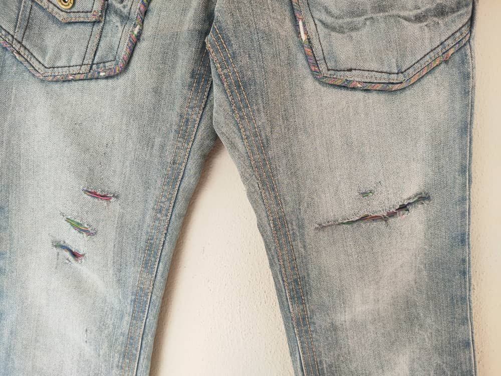 Japanese Brand Distressed denim Size US 34 / EU 50 - 3 Thumbnail