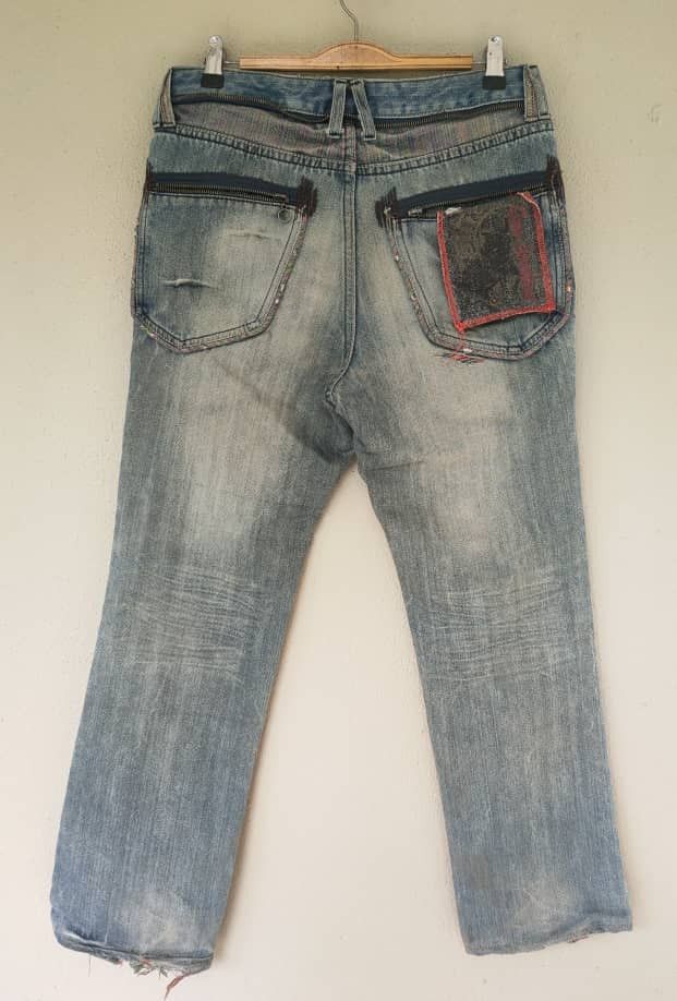 Japanese Brand Distressed denim Size US 34 / EU 50 - 2 Thumbnail