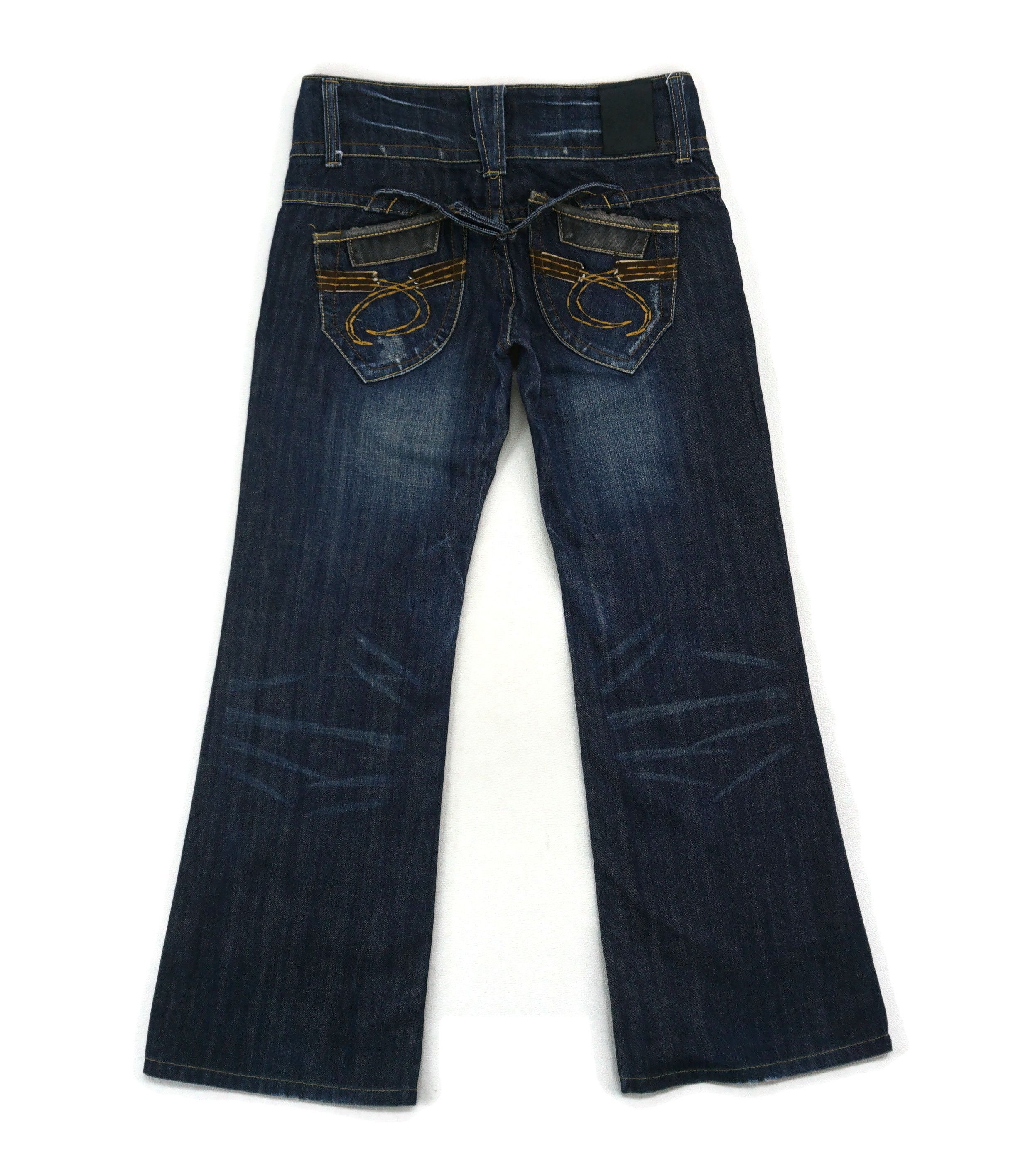 image of If Six Was Nine x Rockers Red Pepper Jeans Distressed Jeans Bootcut Jeans in Blue, Men's (Size 27)