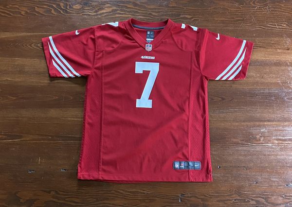 Nike On Field NFL SF 49ers Colin Kaepernick Black Jersey Stitched Youth  Size L