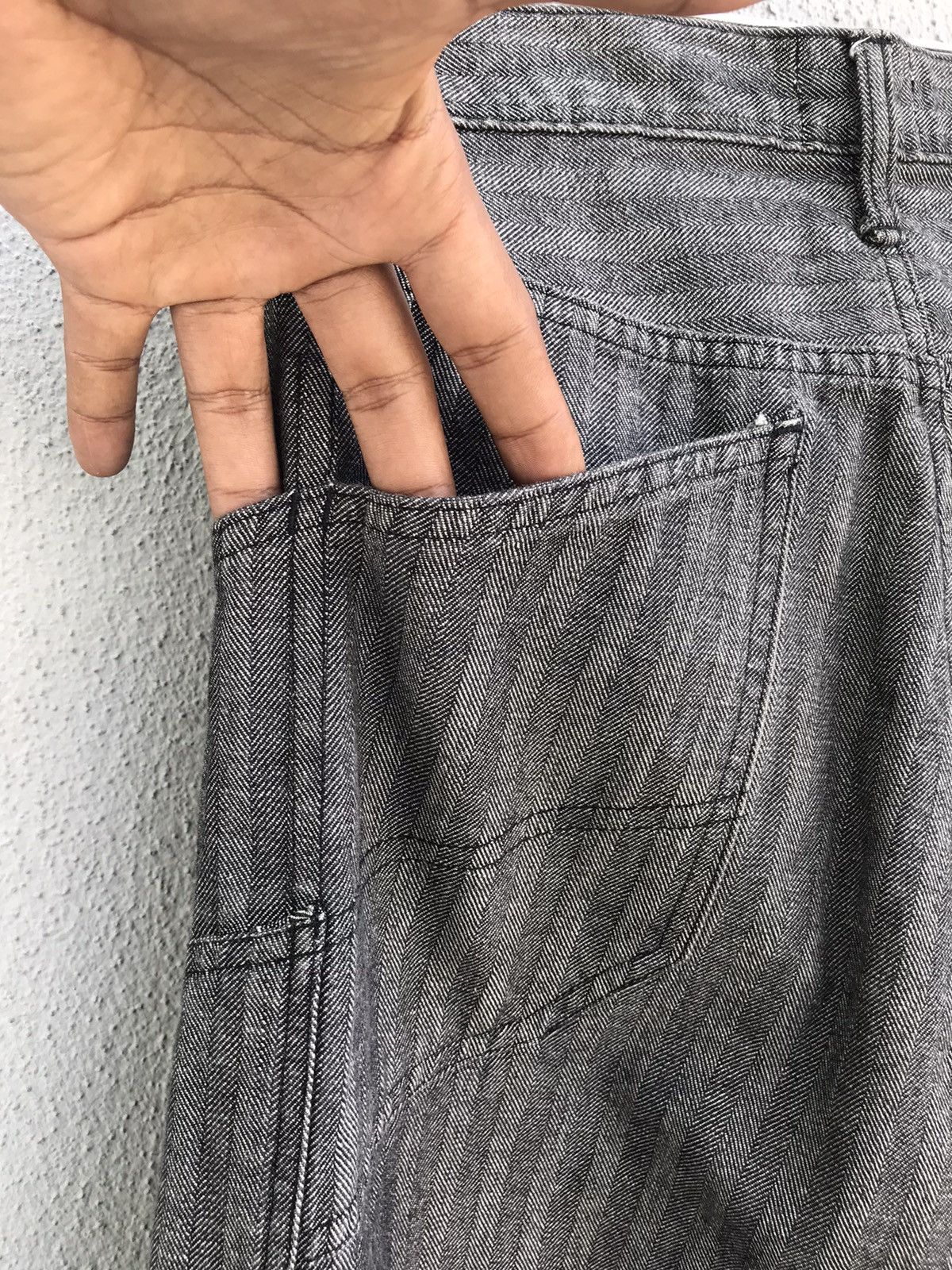 Brooklyn Denim Co. Brooklyn Overall Co Workmaster Heavy Hickory Stripe Jeans Size US 31 - 10 Thumbnail