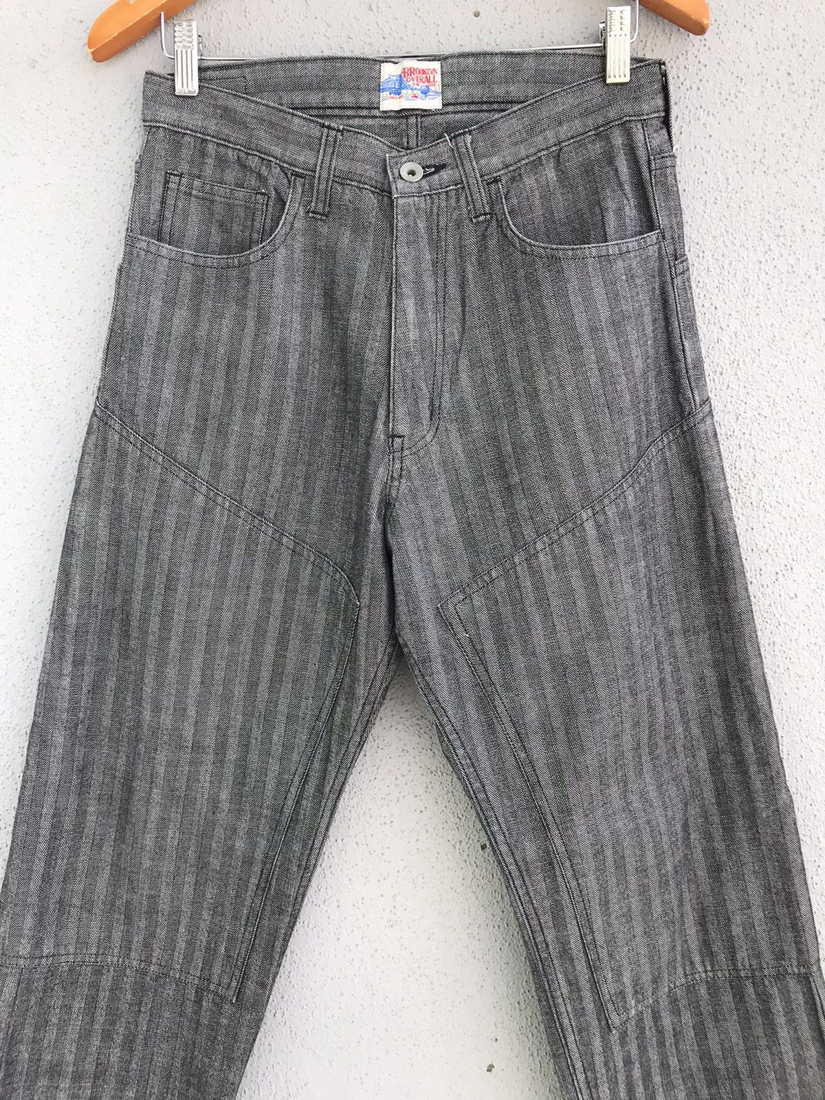 Brooklyn Denim Co. Brooklyn Overall Co Workmaster Heavy Hickory Stripe Jeans Size US 31 - 3 Thumbnail