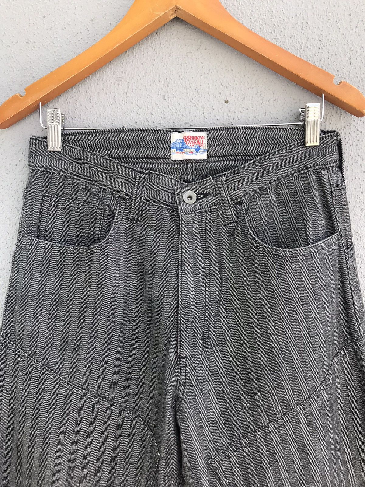 Brooklyn Denim Co. Brooklyn Overall Co Workmaster Heavy Hickory Stripe Jeans Size US 31 - 5 Thumbnail