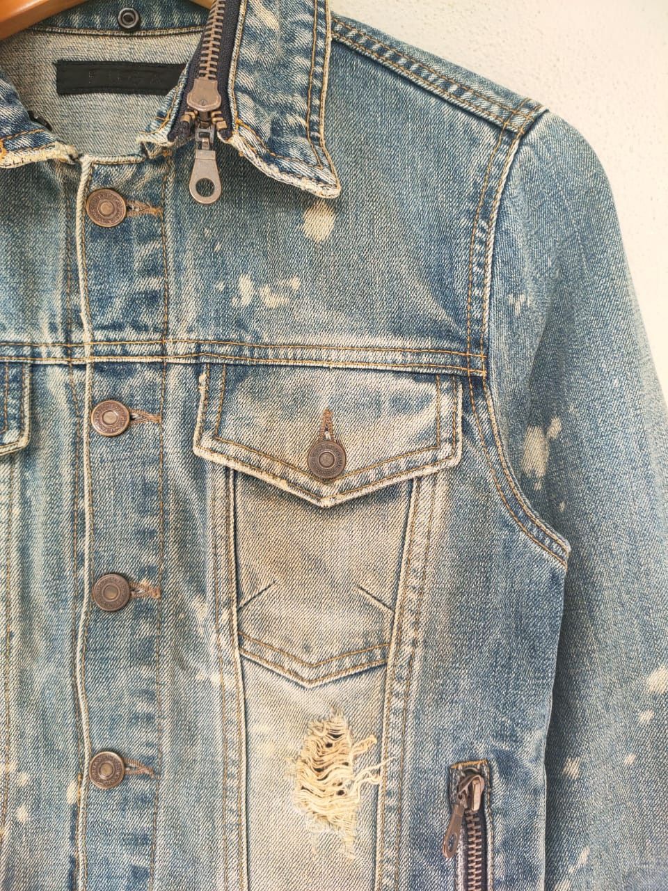 Beauty Beast Fuga Distressed Denim Jacket Size XS / US 0-2 / IT 36-38 - 4 Thumbnail