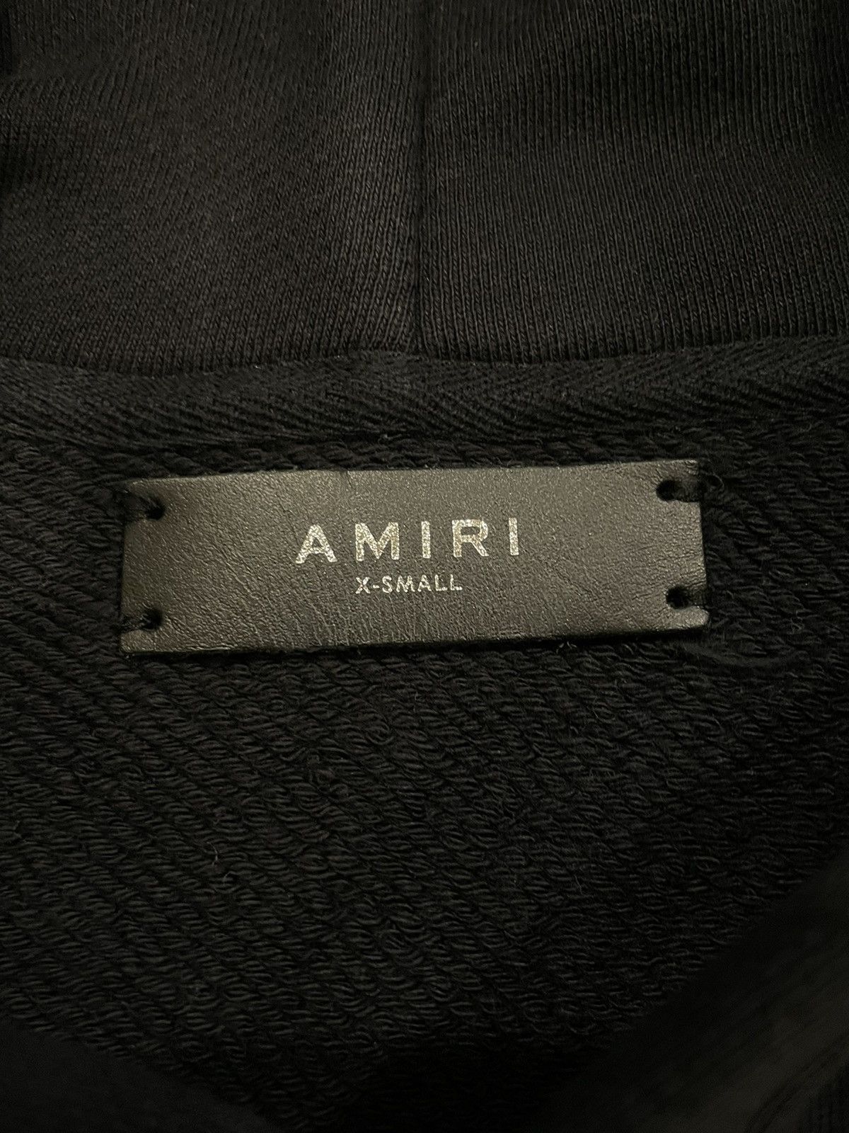 Amiri NEW Amiri Varsity Leather-Accented Pullover Black Hoodie Size US M / EU 48-50 / 2 - 7 Thumbnail