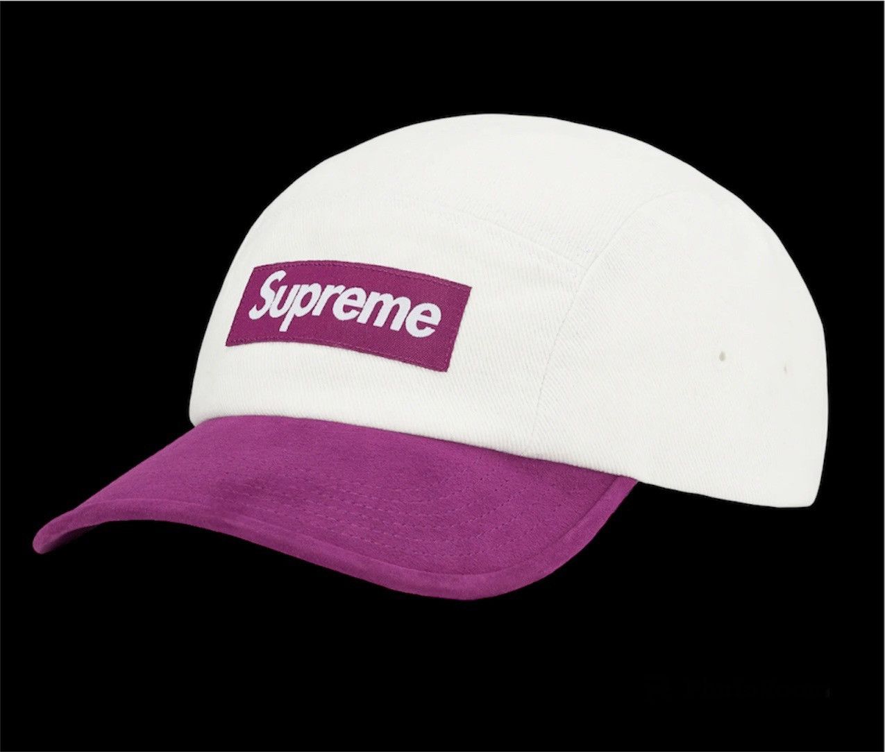 Supreme Men's Suede Visor Camp Cap