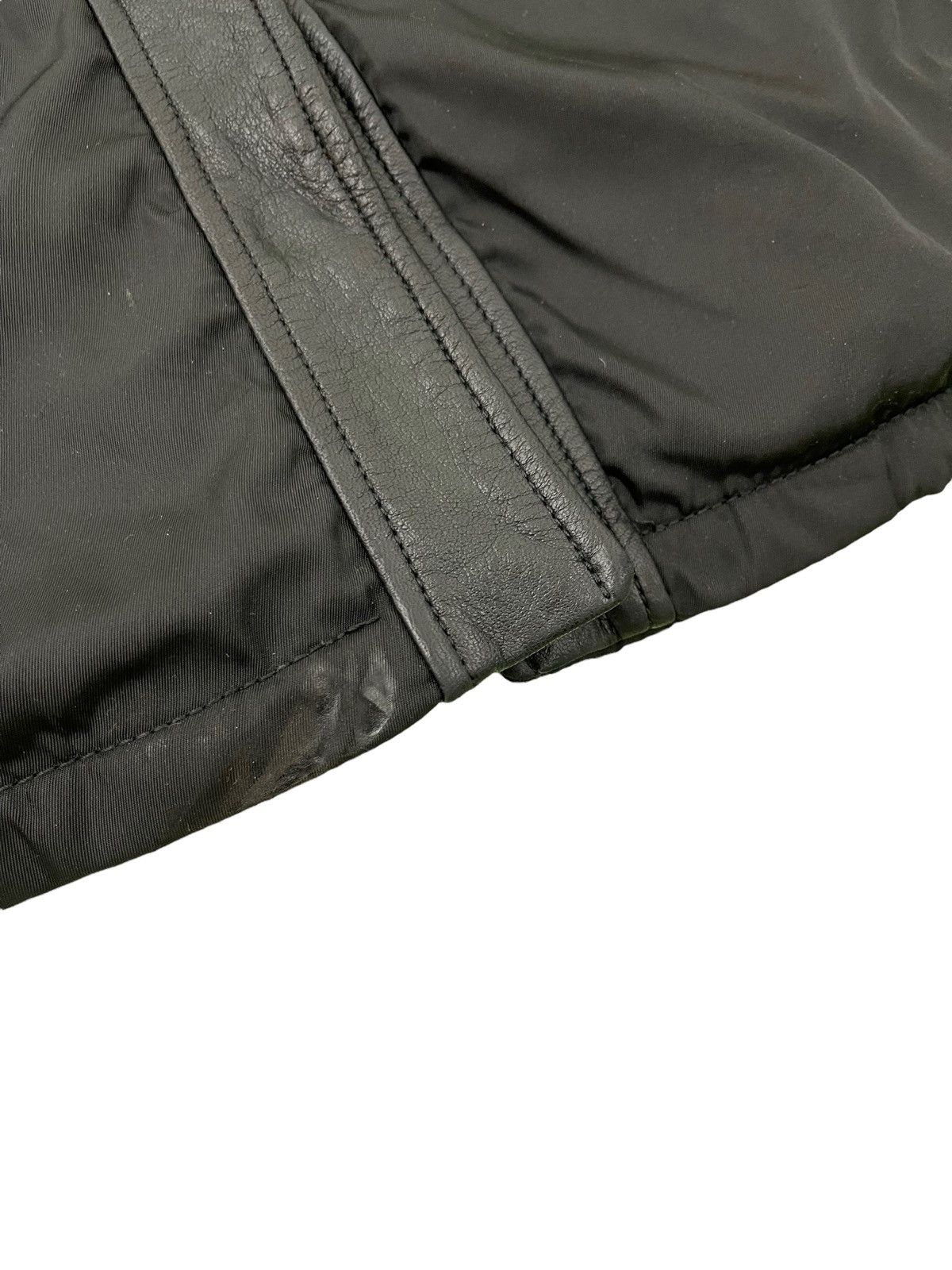 Prada Vtg Prada Vella Nylon Hybrid Leather Trench Coat 3🟩 Size M / US 6-8 / IT 42-44 - 3 Thumbnail
