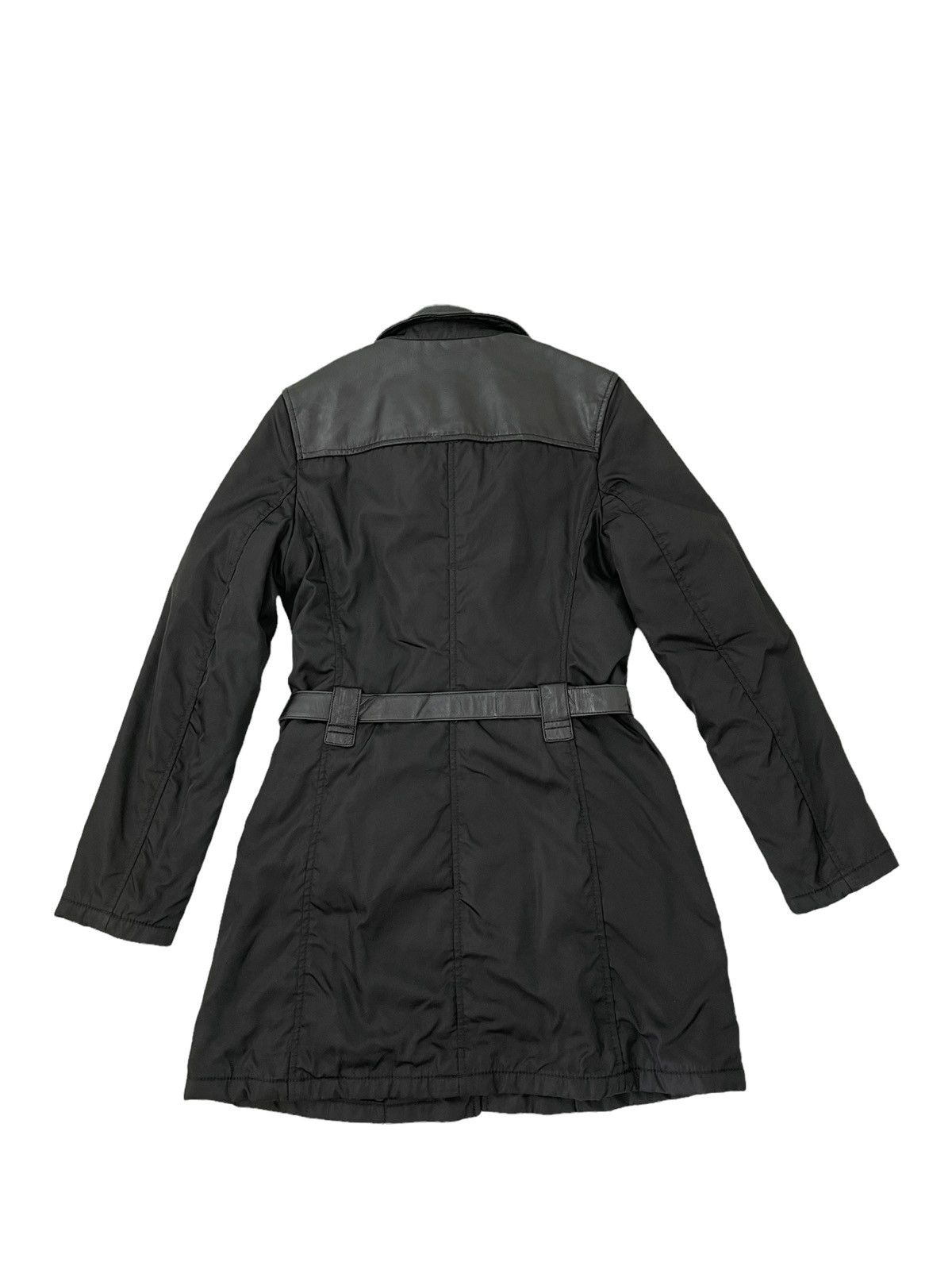 Prada Vtg Prada Vella Nylon Hybrid Leather Trench Coat 3🟩 Size M / US 6-8 / IT 42-44 - 8 Thumbnail