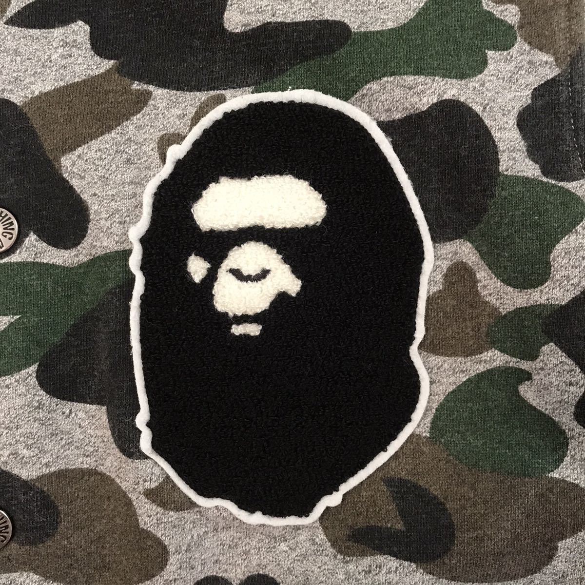 Bape 2015 BAPE Heather gray sweat varsity jacket a bathing ape Size US M / EU 48-50 / 2 - 6 Thumbnail
