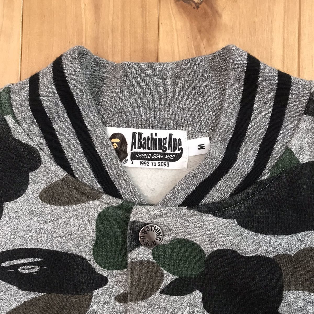 Bape 2015 BAPE Heather gray sweat varsity jacket a bathing ape Size US M / EU 48-50 / 2 - 4 Thumbnail