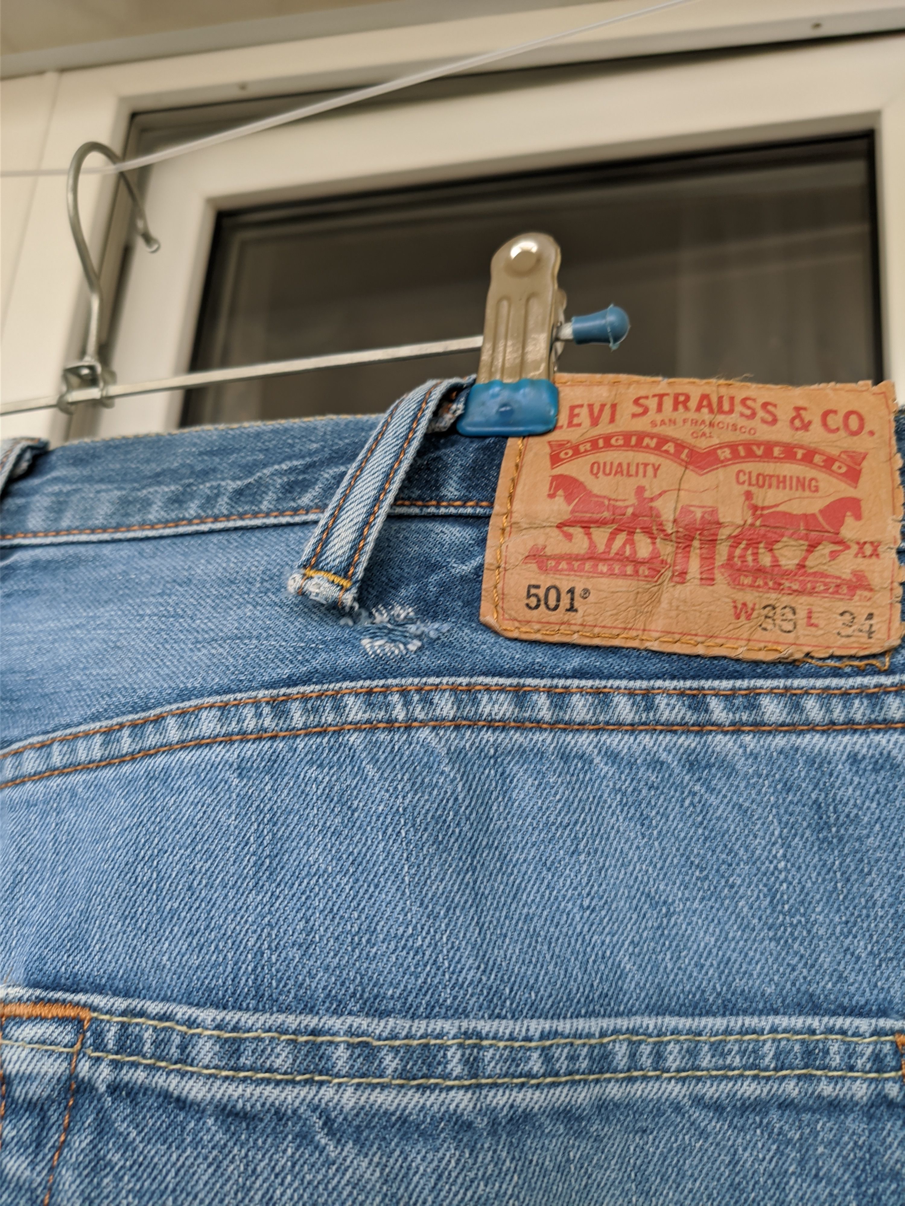 Levi's Levi's 501 Blue Used Denim Pant Size US 36 / EU 52 - 7 Thumbnail