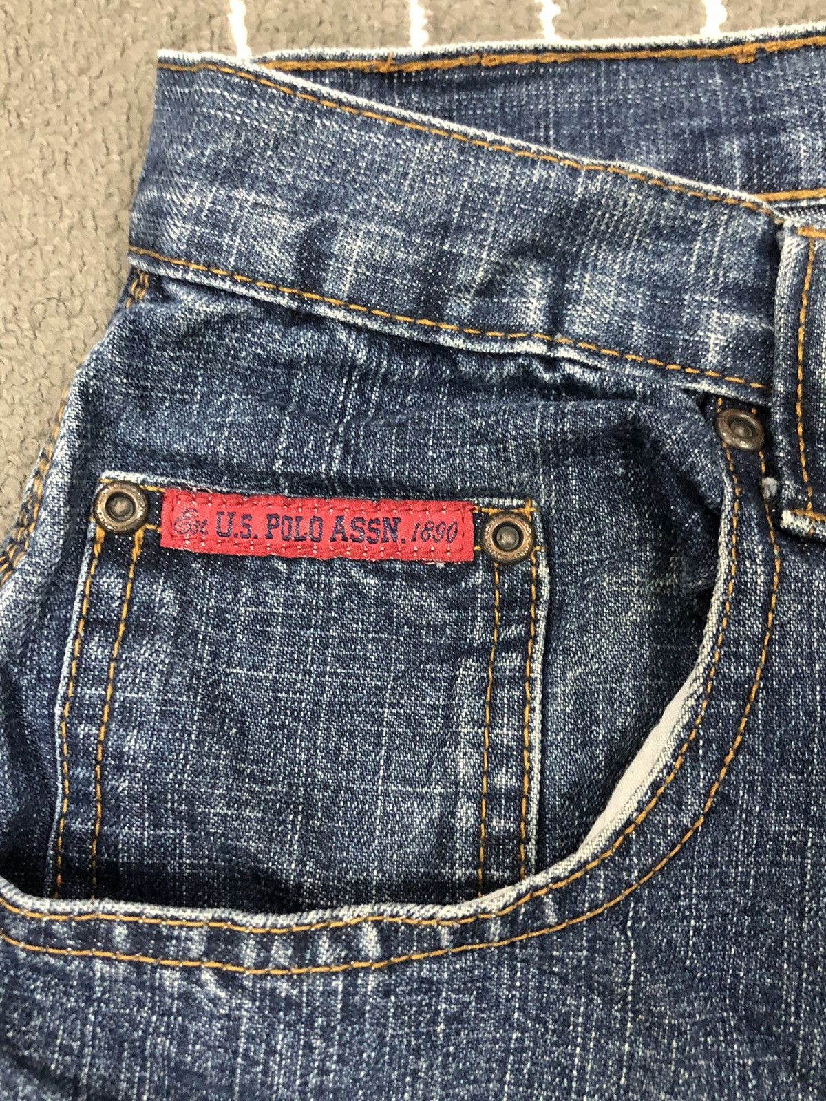 U.S. Polo Assn. × Vintage U.S Polo Assn Embroidery Logo Distress Denim Jeans Size US 36 / EU 52 - 5 Thumbnail