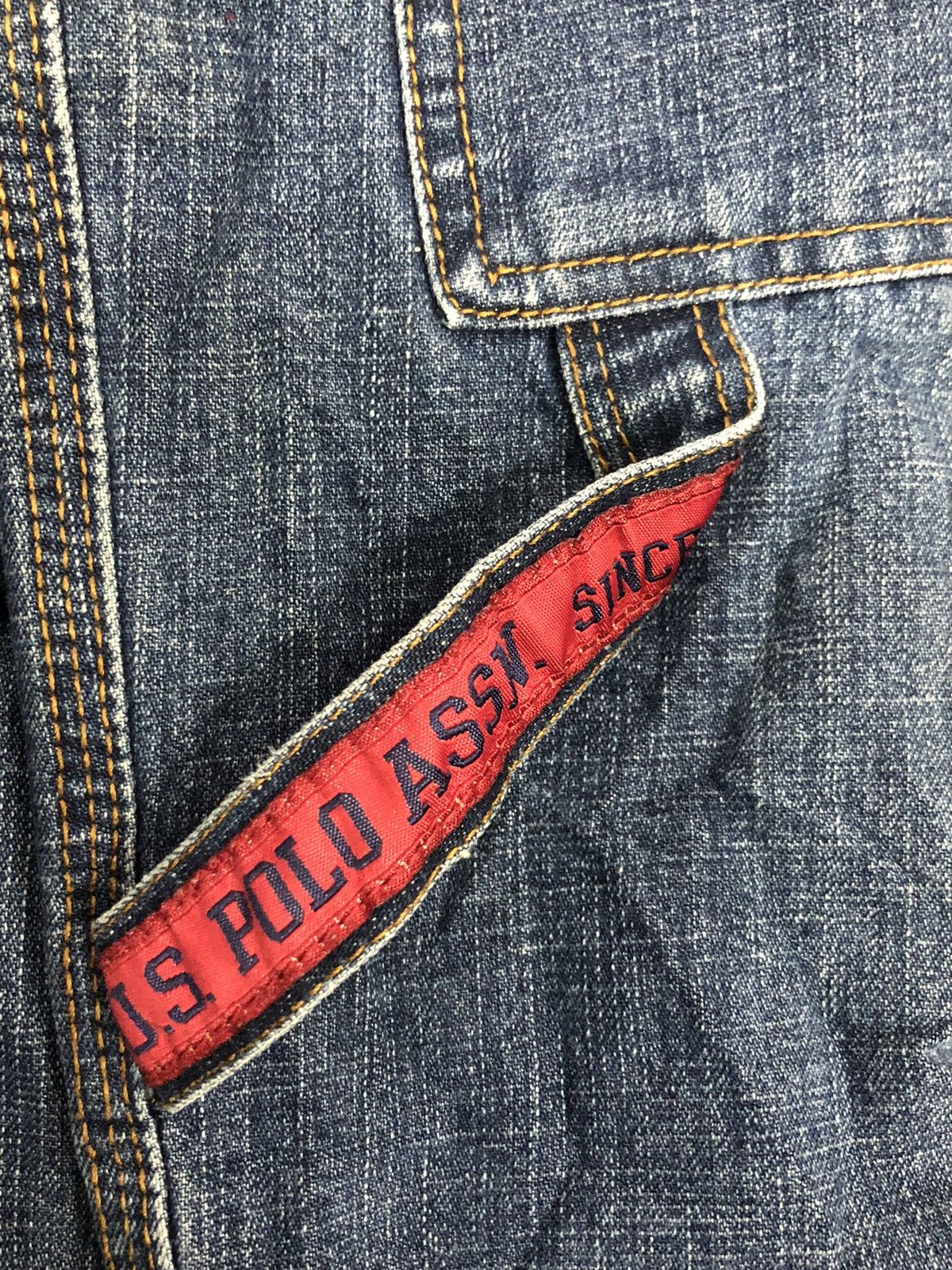 U.S. Polo Assn. × Vintage U.S Polo Assn Embroidery Logo Distress Denim Jeans Size US 36 / EU 52 - 11 Thumbnail