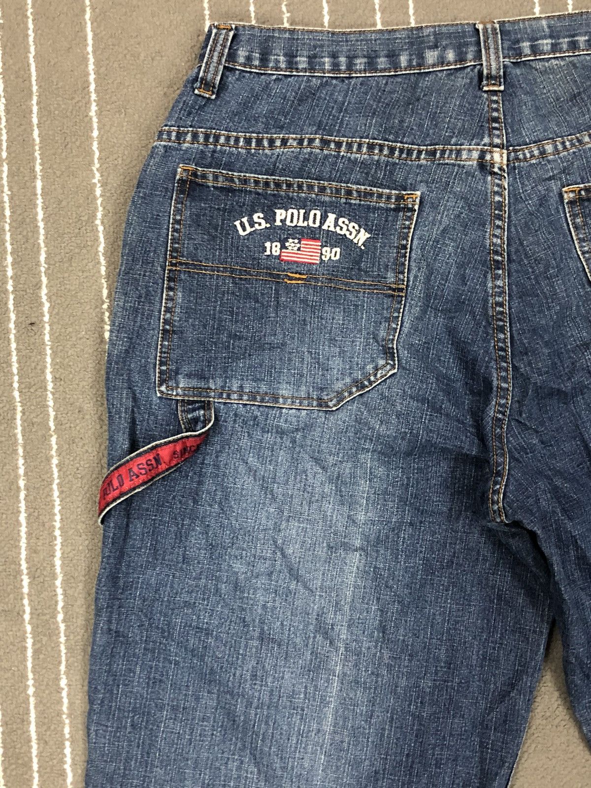 U.S. Polo Assn. × Vintage U.S Polo Assn Embroidery Logo Distress Denim Jeans Size US 36 / EU 52 - 17 Thumbnail
