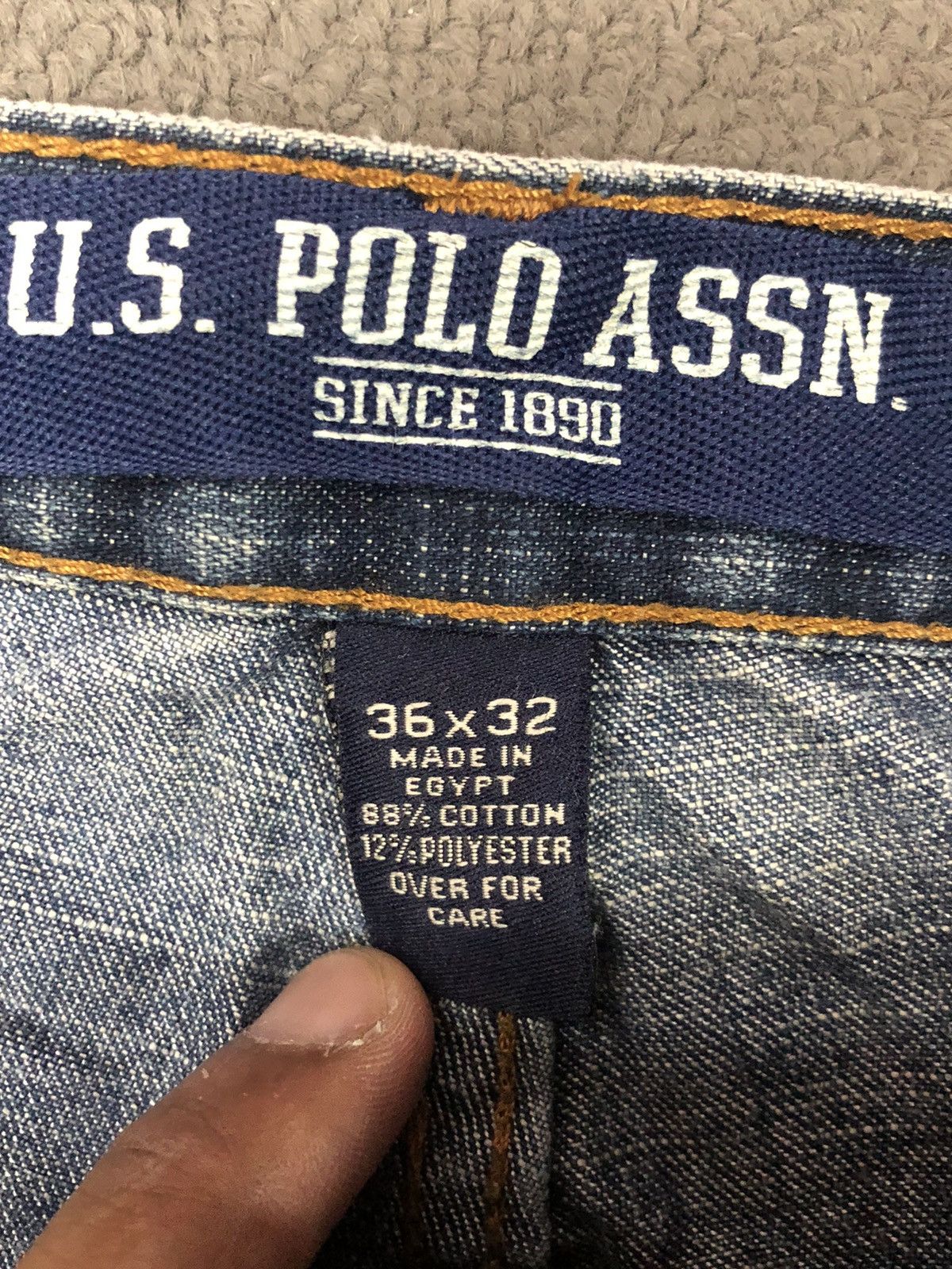 U.S. Polo Assn. × Vintage U.S Polo Assn Embroidery Logo Distress Denim Jeans Size US 36 / EU 52 - 8 Thumbnail