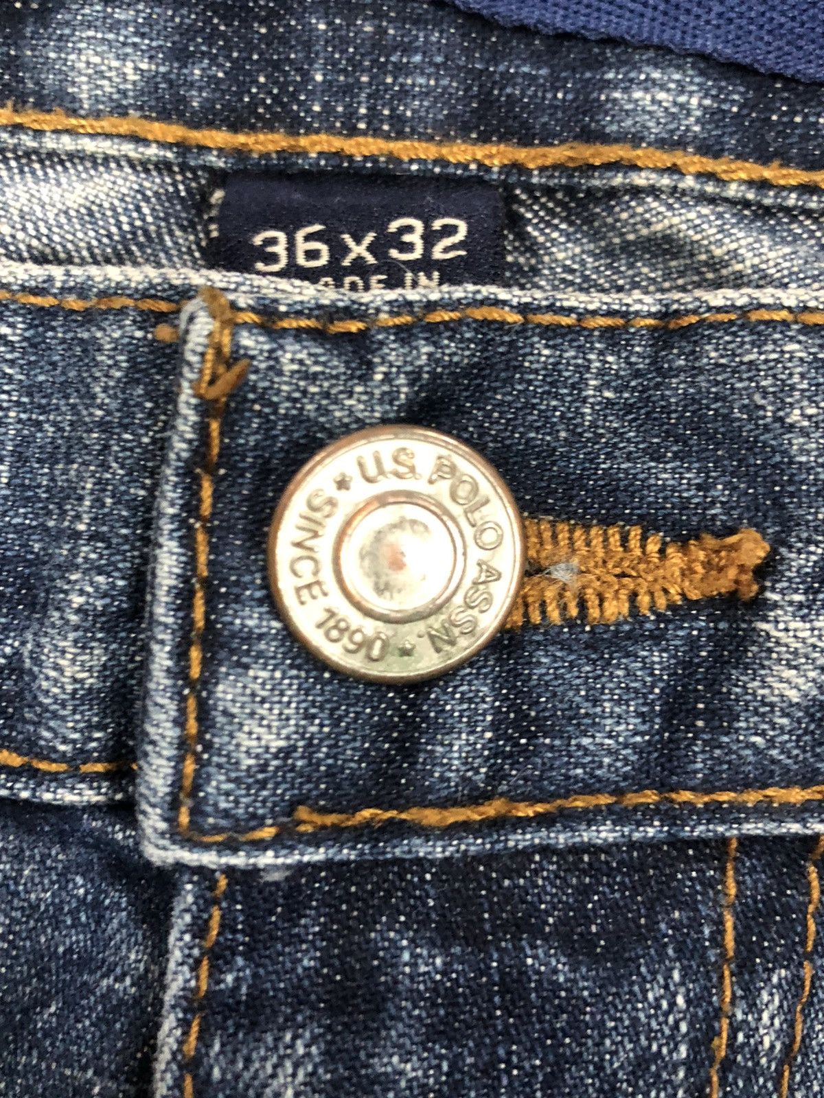 U.S. Polo Assn. × Vintage U.S Polo Assn Embroidery Logo Distress Denim Jeans Size US 36 / EU 52 - 7 Thumbnail