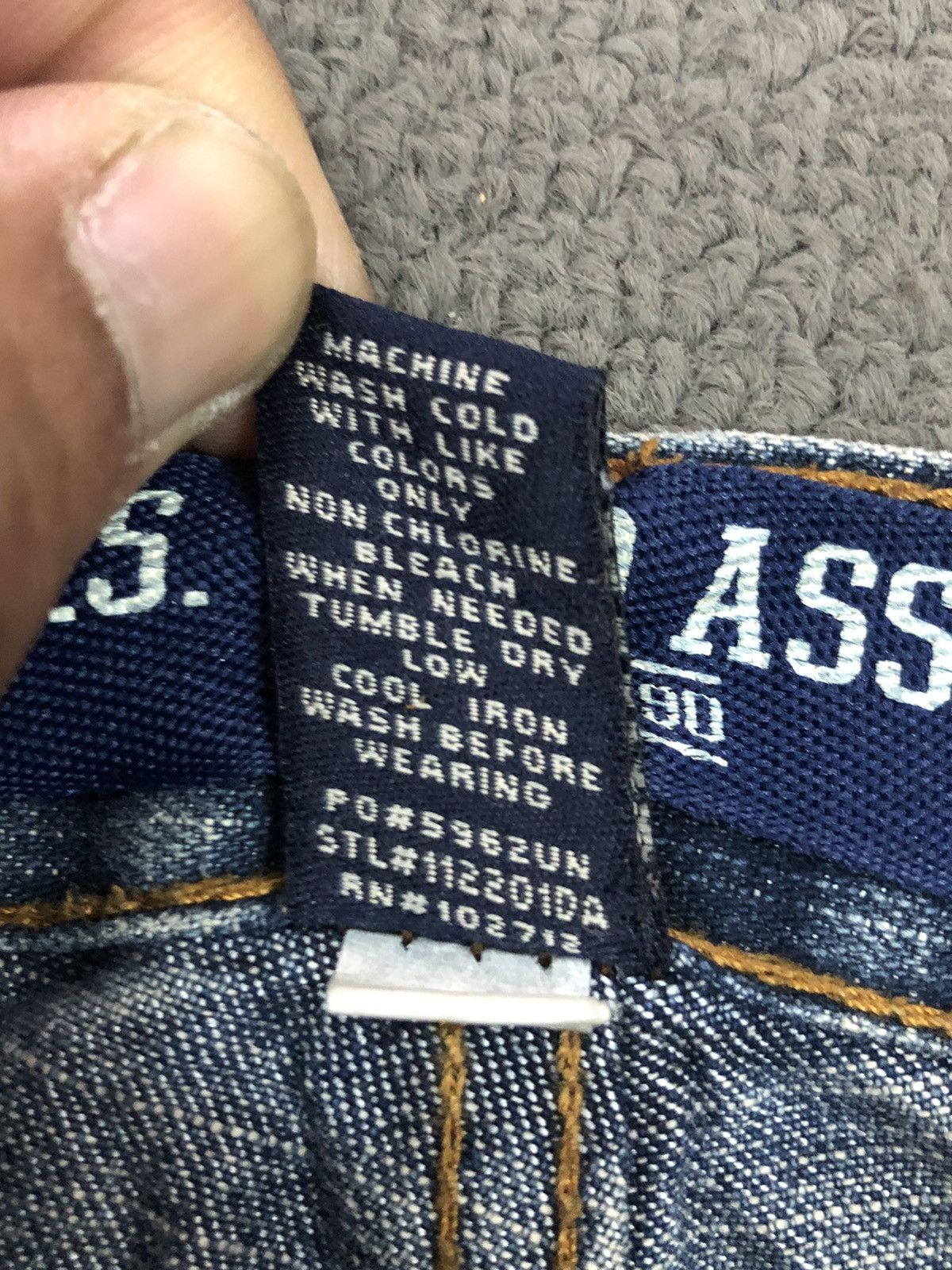 U.S. Polo Assn. × Vintage U.S Polo Assn Embroidery Logo Distress Denim Jeans Size US 36 / EU 52 - 9 Thumbnail
