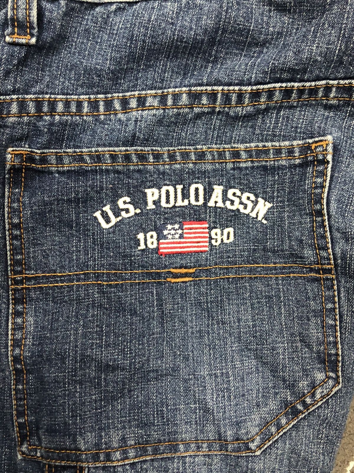 U.S. Polo Assn. × Vintage U.S Polo Assn Embroidery Logo Distress Denim Jeans Size US 36 / EU 52 - 12 Thumbnail