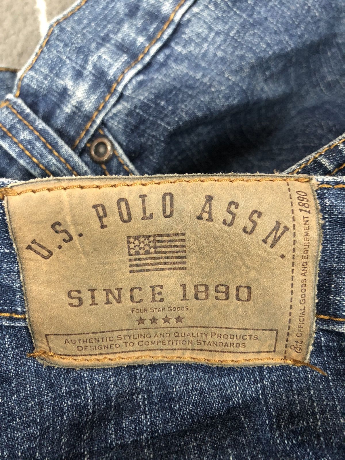 U.S. Polo Assn. × Vintage U.S Polo Assn Embroidery Logo Distress Denim Jeans Size US 36 / EU 52 - 13 Thumbnail