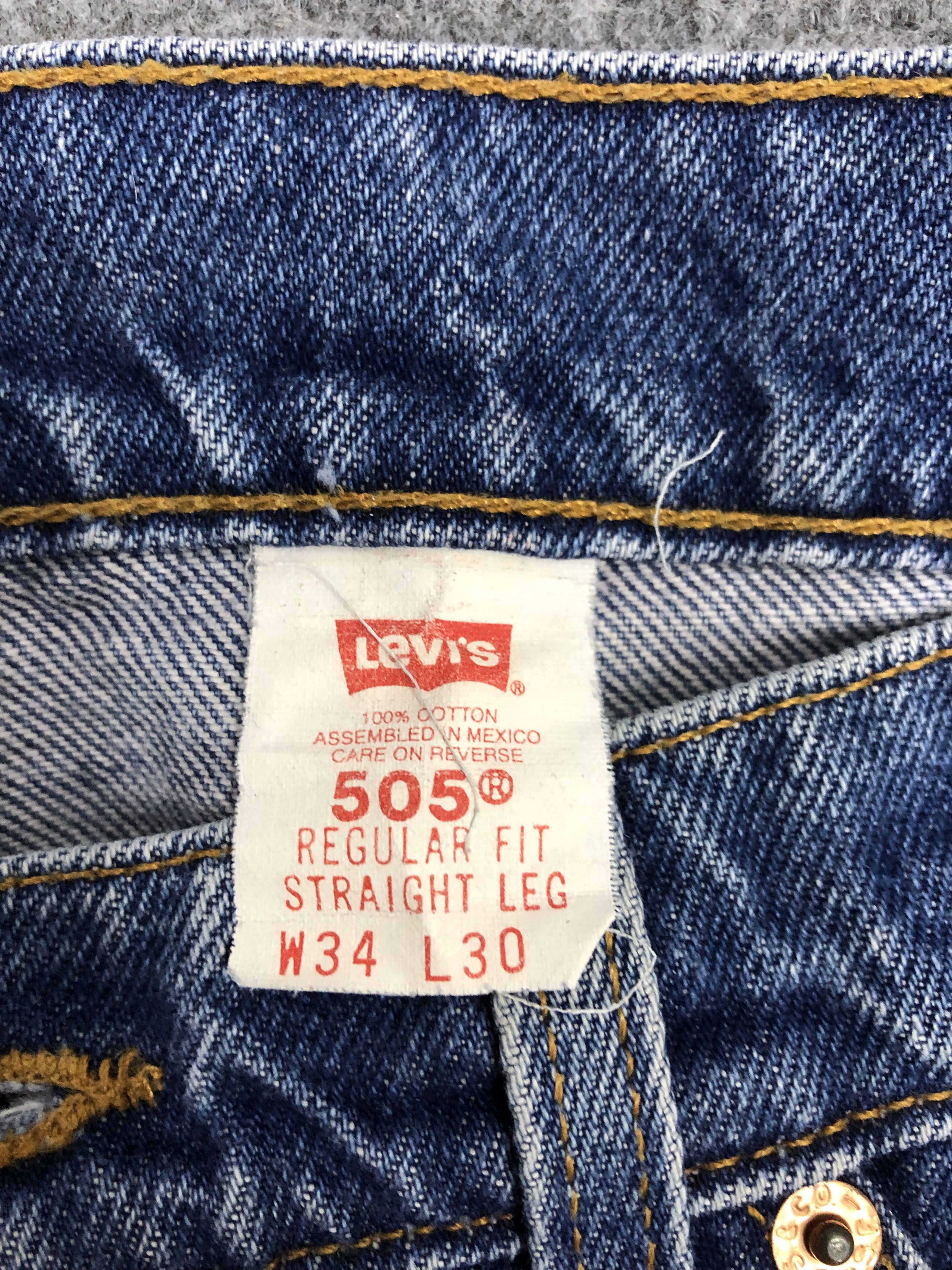 Levi's × Vintage Vintage 90s levis 505 Faded Blue Jeans Size US 34 / EU 50 - 6 Thumbnail