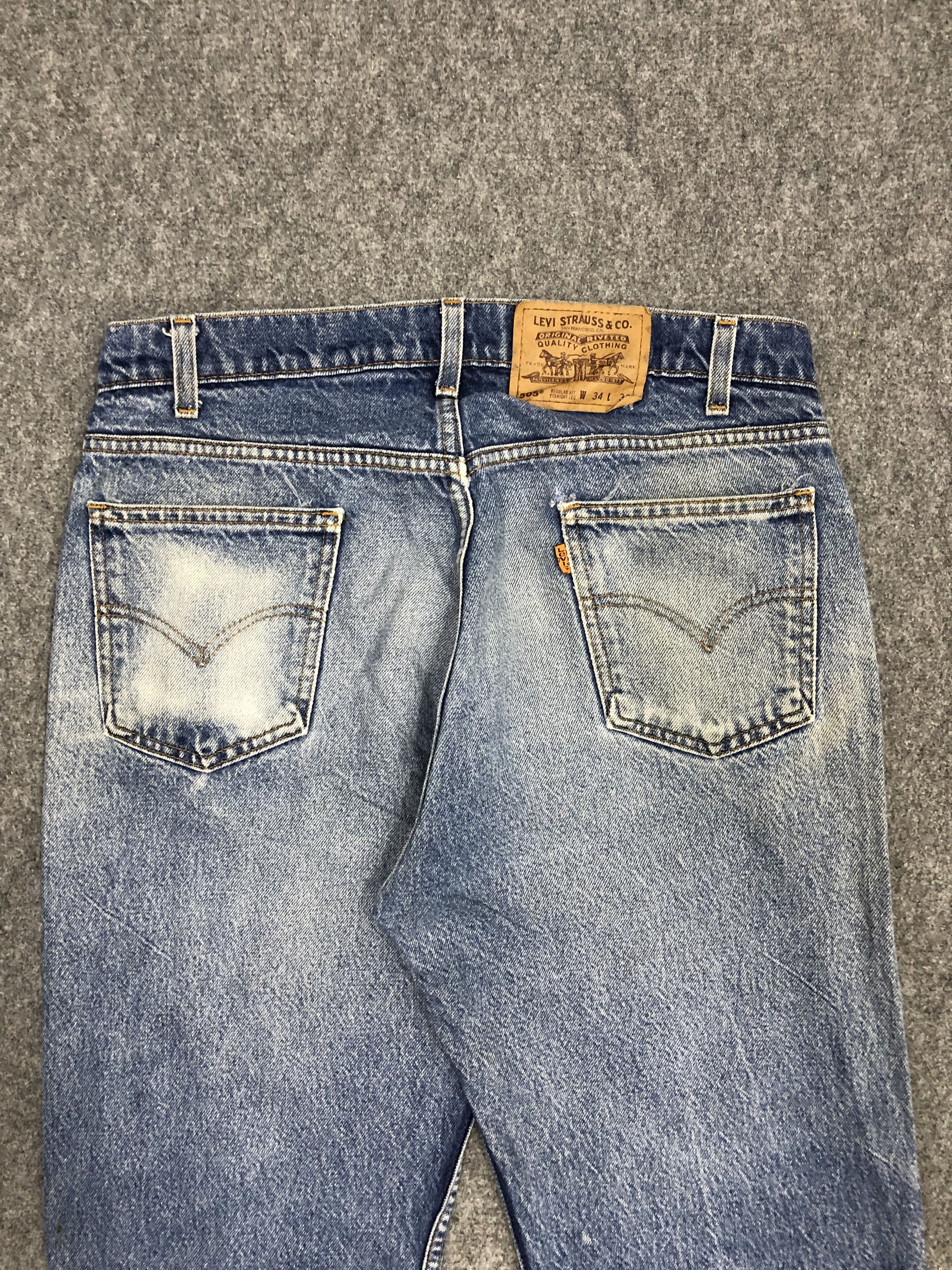 Levi's × Vintage Vintage 90s levis 505 Faded Blue Jeans Size US 34 / EU 50 - 4 Thumbnail