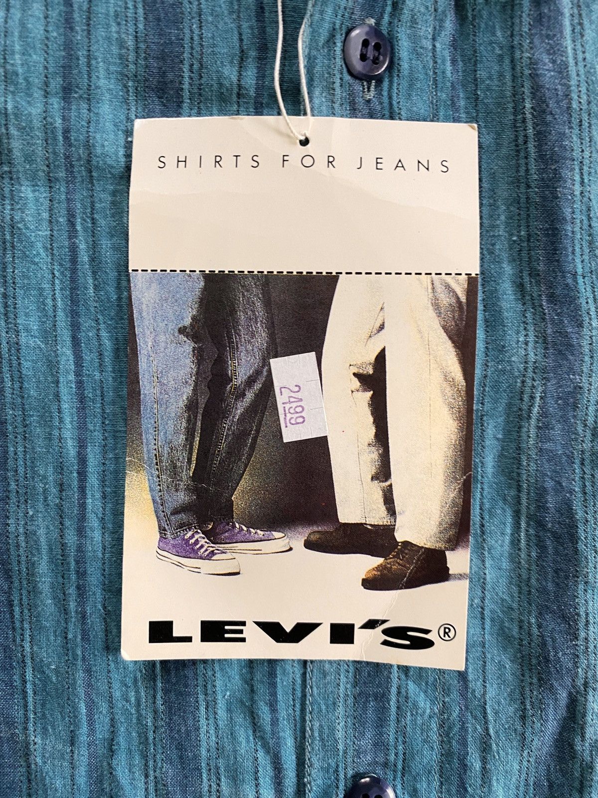 Levi's Vintage NWT ‘90 Levi’s Striped Long Sleeve Button Up Size US M / EU 48-50 / 2 - 5 Thumbnail