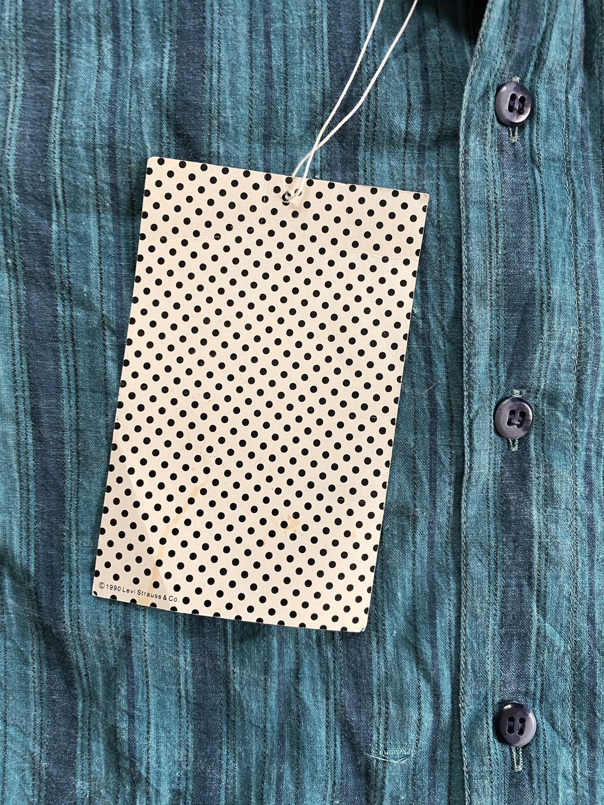Levi's Vintage NWT ‘90 Levi’s Striped Long Sleeve Button Up Size US M / EU 48-50 / 2 - 6 Thumbnail