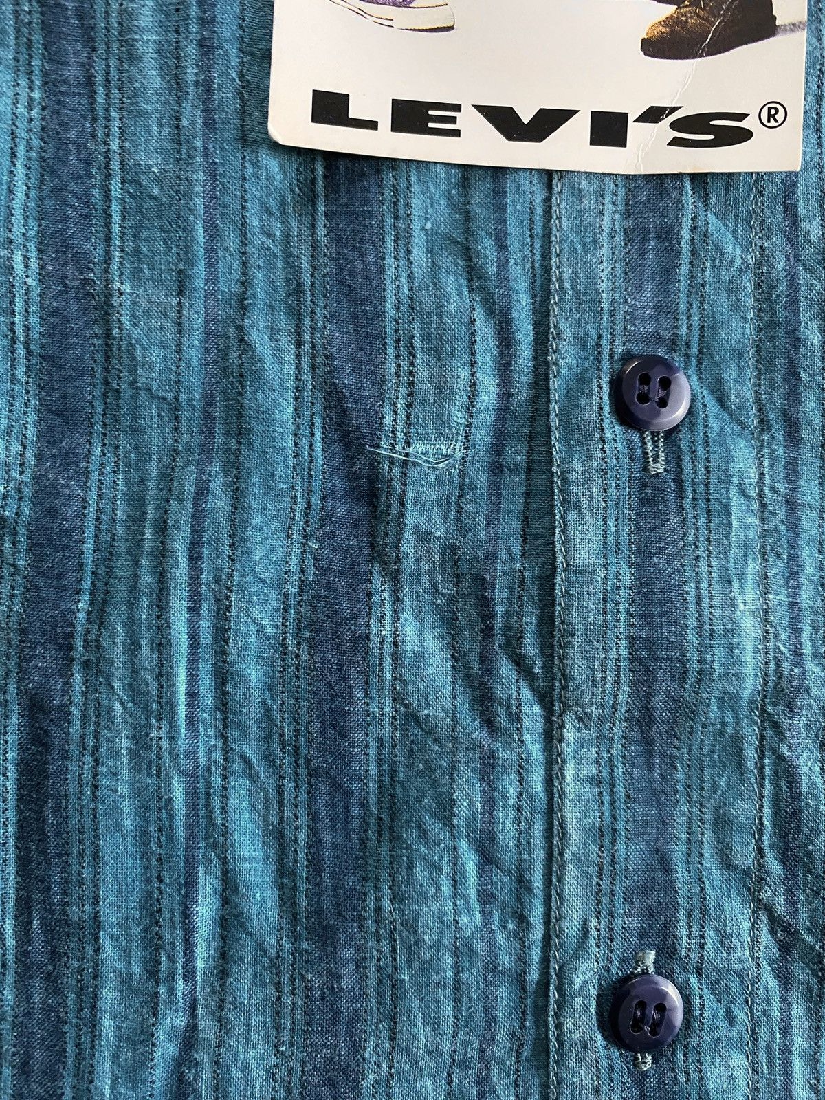 Levi's Vintage NWT ‘90 Levi’s Striped Long Sleeve Button Up Size US M / EU 48-50 / 2 - 4 Thumbnail