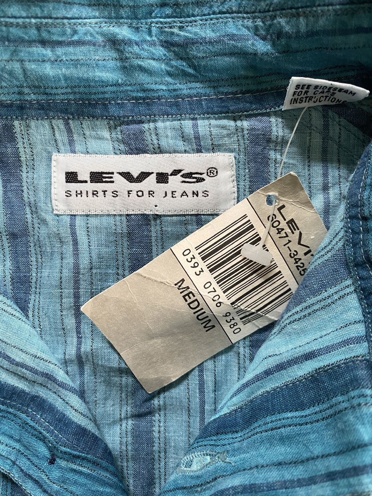 Levi's Vintage NWT ‘90 Levi’s Striped Long Sleeve Button Up Size US M / EU 48-50 / 2 - 7 Thumbnail
