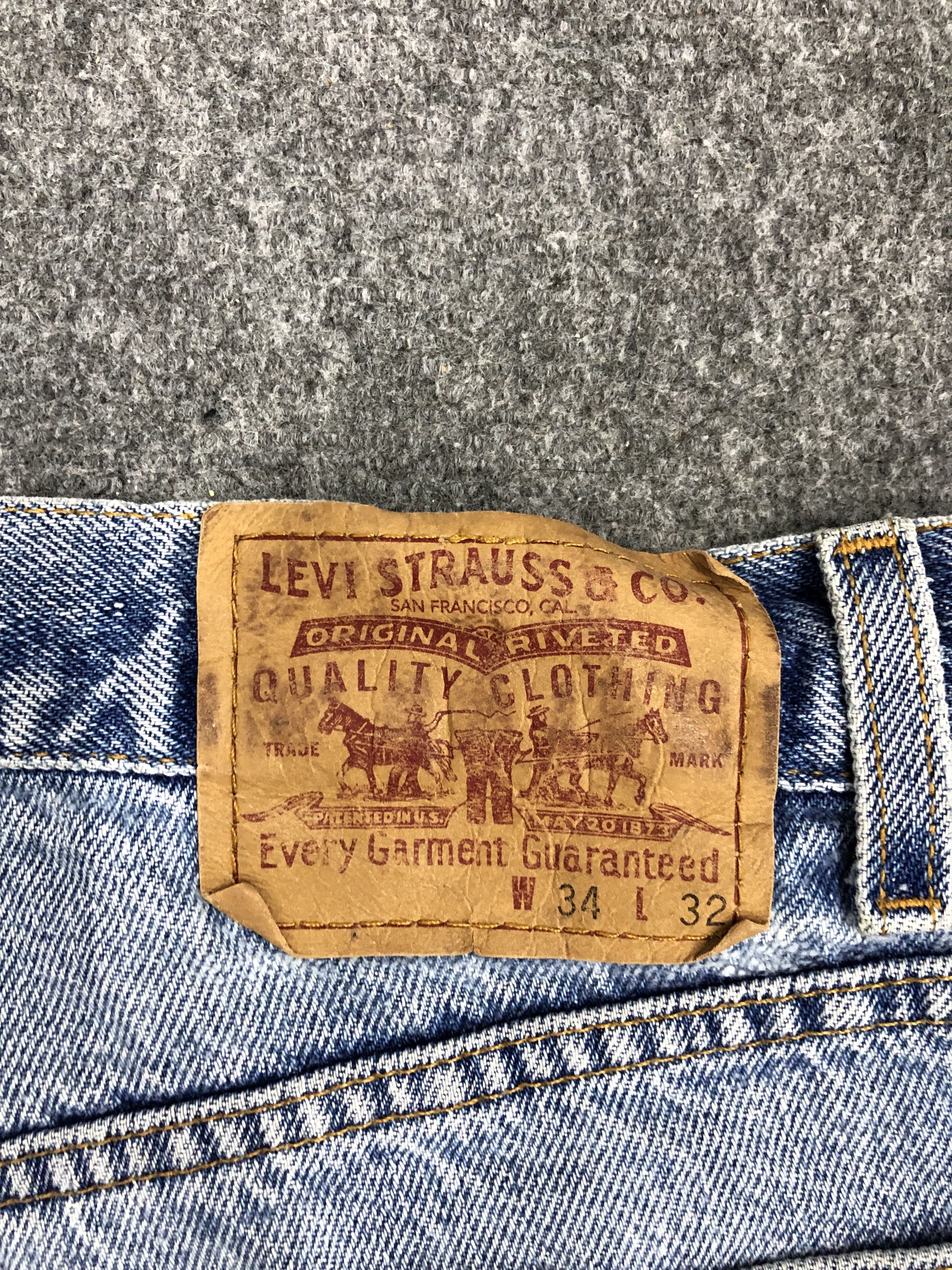 Levi's × Vintage Vintage 90s Levis 550 Faded Blue Baggy Jeans DP1256 Size US 34 / EU 50 - 5 Thumbnail
