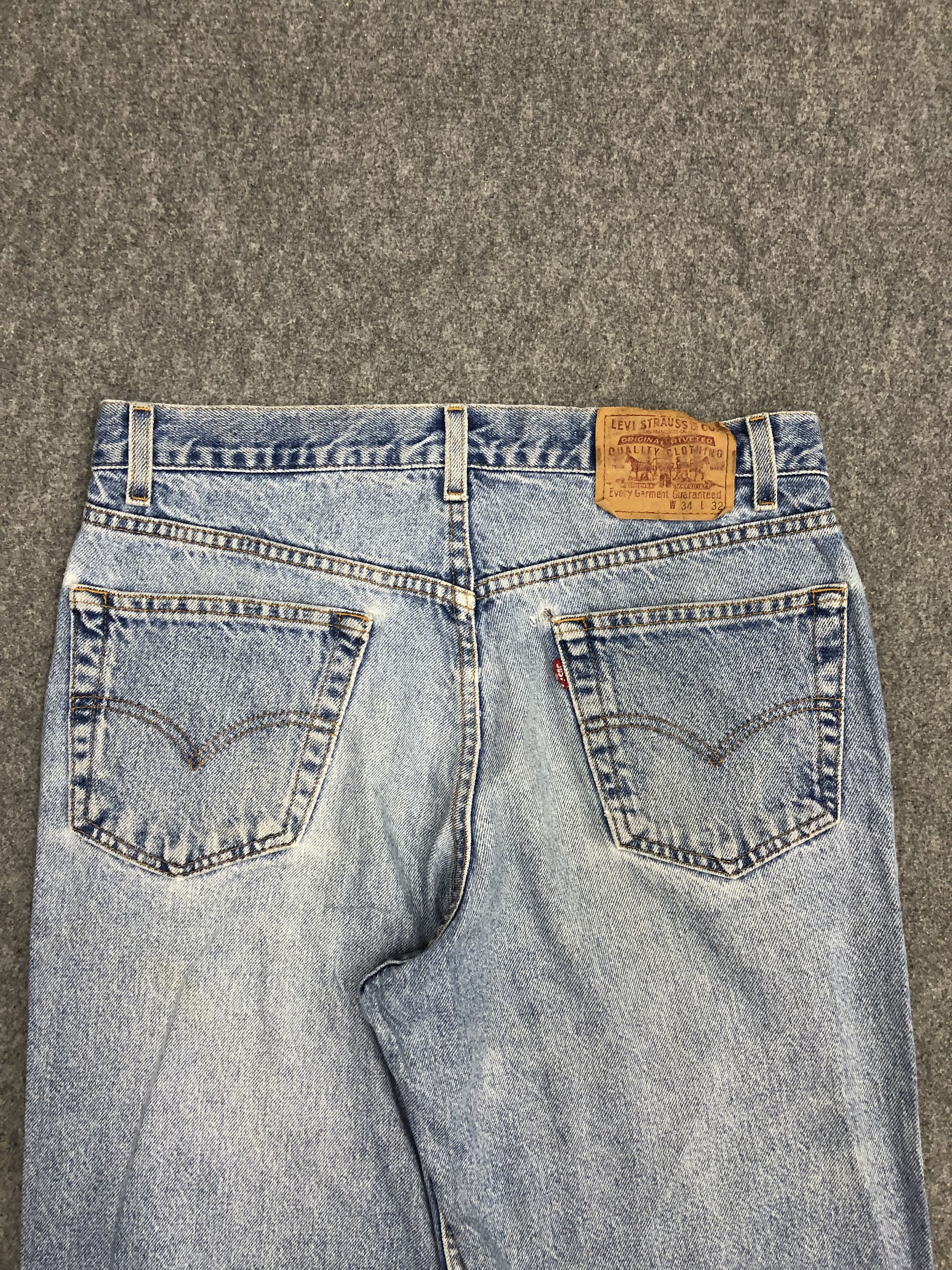 Levi's × Vintage Vintage 90s Levis 550 Faded Blue Baggy Jeans DP1256 Size US 34 / EU 50 - 4 Thumbnail