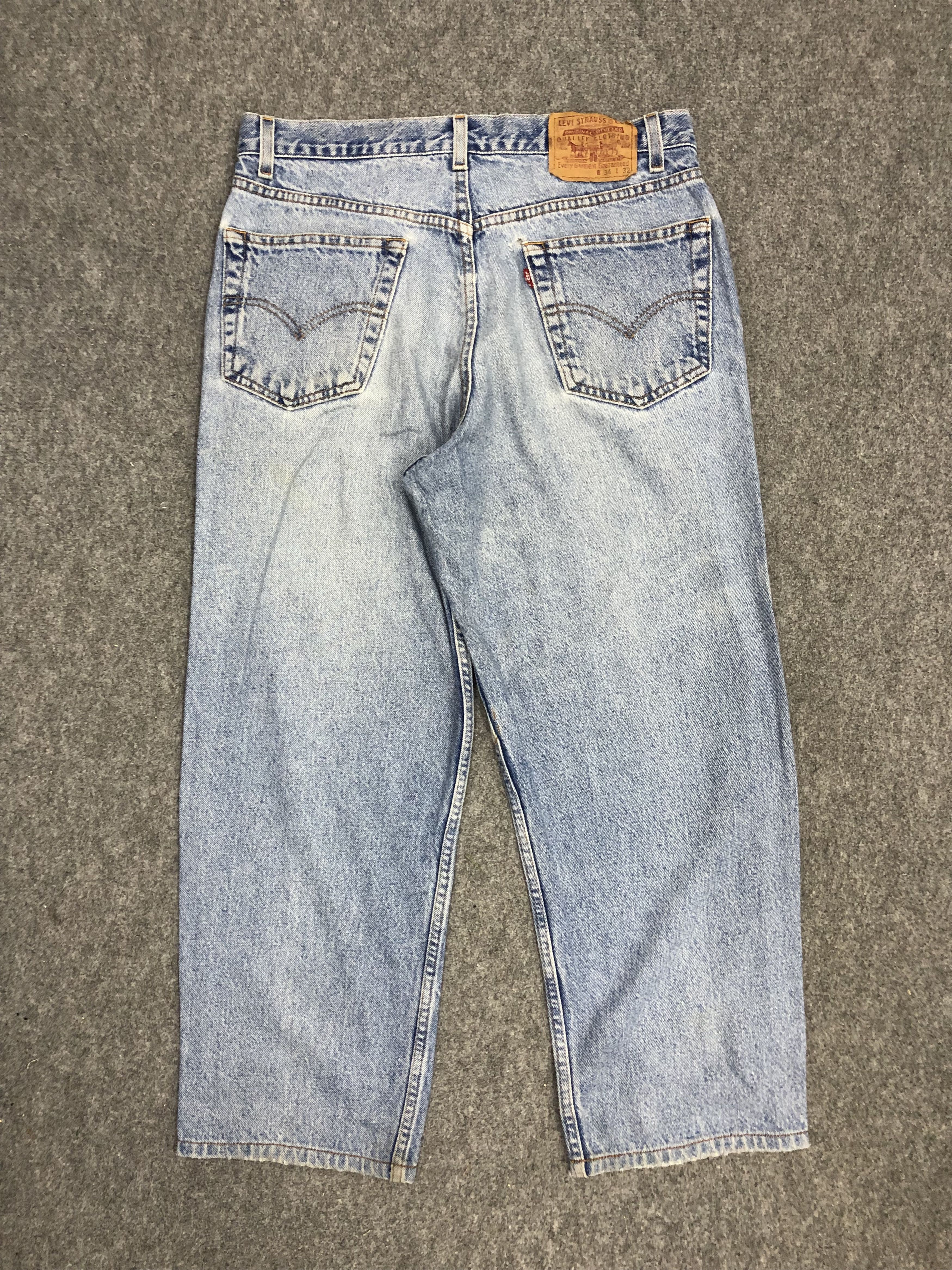 Levi's × Vintage Vintage 90s Levis 550 Faded Blue Baggy Jeans DP1256 Size US 34 / EU 50 - 3 Thumbnail