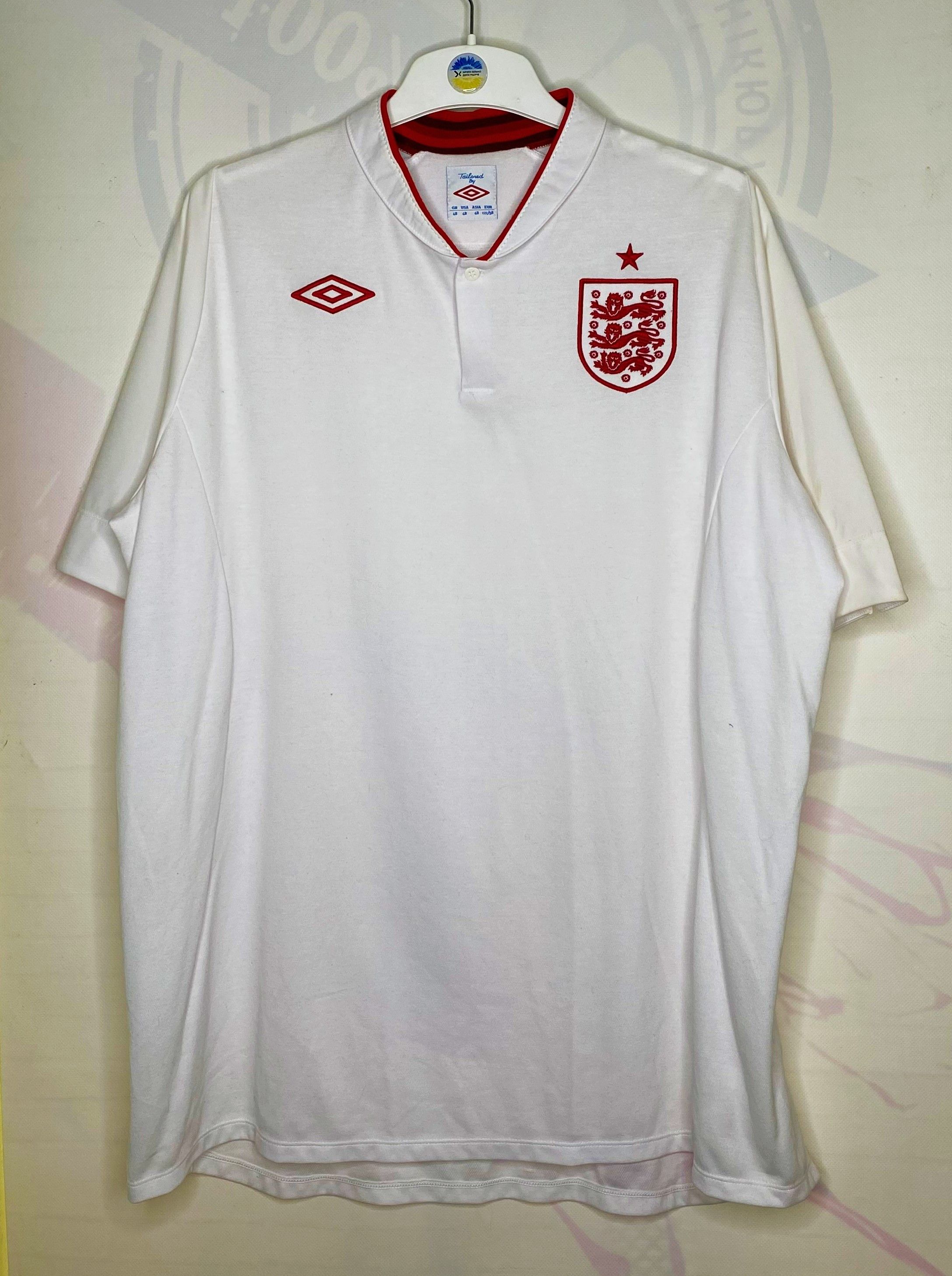 Umbro ENGLAND NATIONAL TEAM 2012 HOME FOOTBALL SHIRT SOCCER JERSEY Size US XL / EU 56 / 4 - 1 Thumbnail