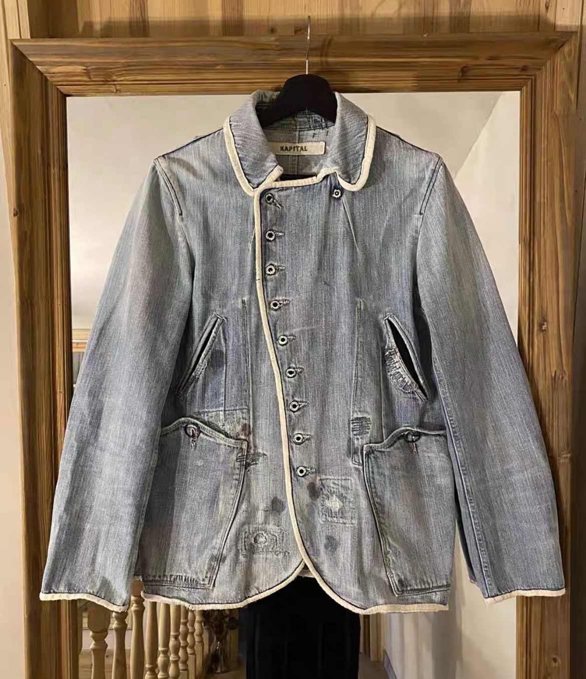 Kapital Kapital Denim JKT DMGD Size US S / EU 44-46 / 1 - 2 Thumbnail