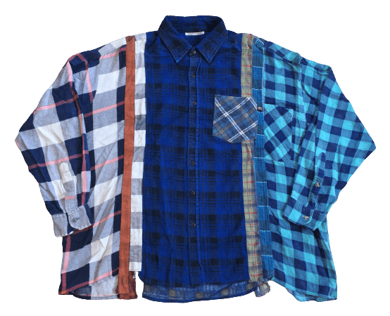 Image of Rebuild By Needles Wide 7 Cut Flannel in Mix, Men's (Size XL)