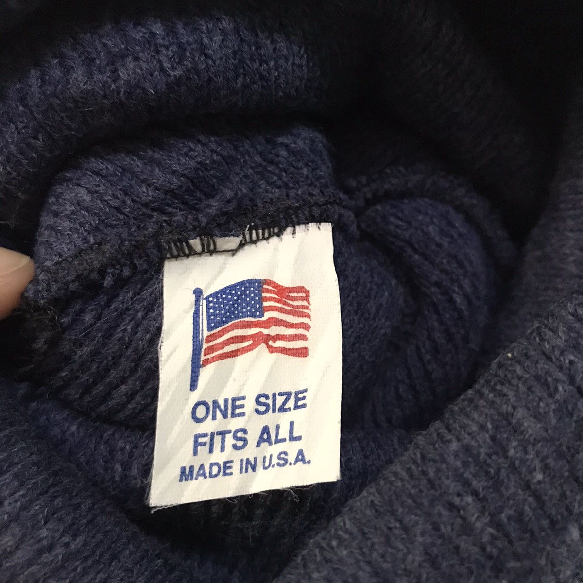 Vintage One size fits all beanie snow cap made in USA Size ONE SIZE - 7 Thumbnail
