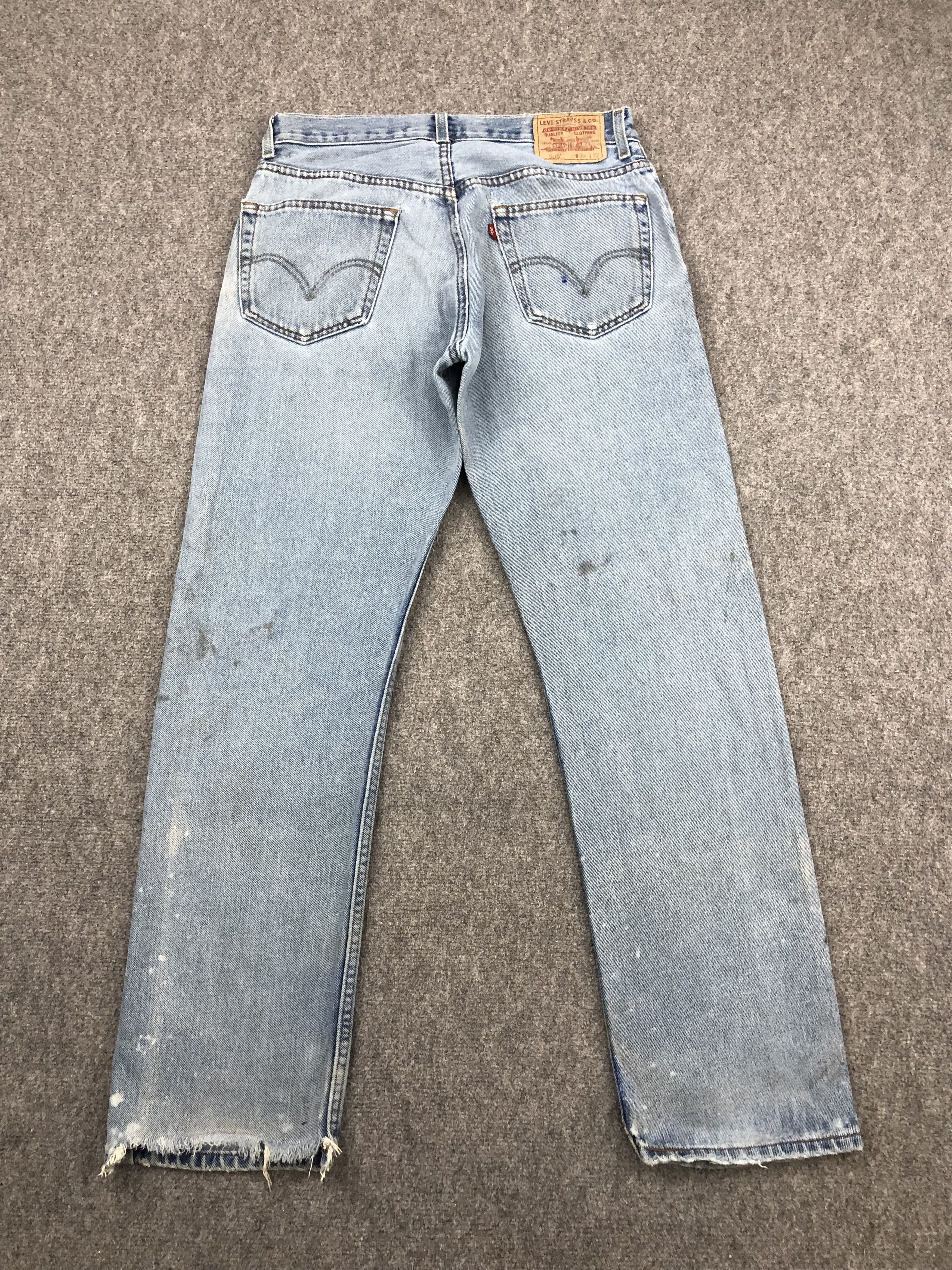 Levi's × Vintage Vintage Levis 505 Faded Blue Jeans Size US 31 - 3 Thumbnail