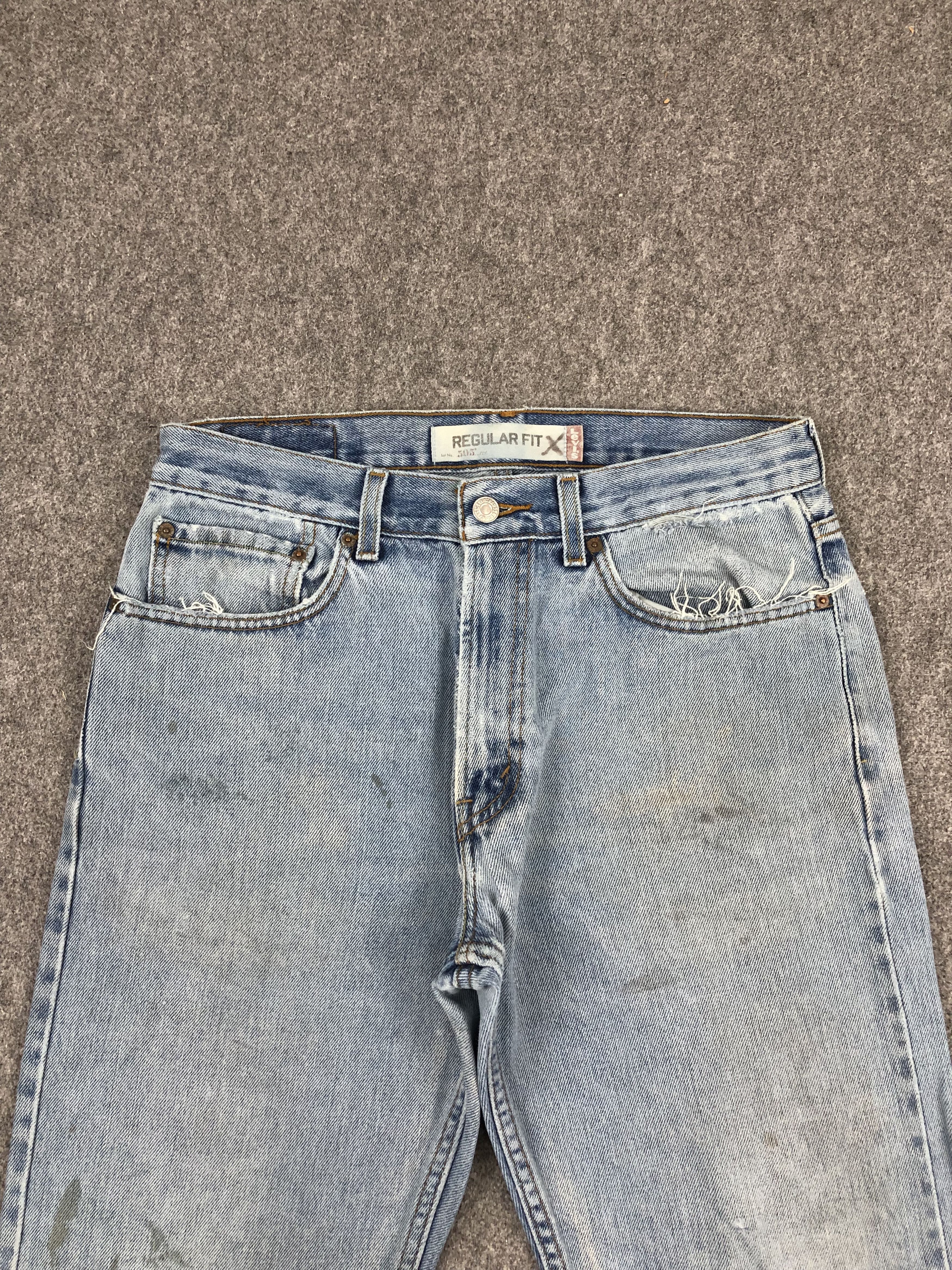 Levi's × Vintage Vintage Levis 505 Faded Blue Jeans Size US 31 - 2 Thumbnail