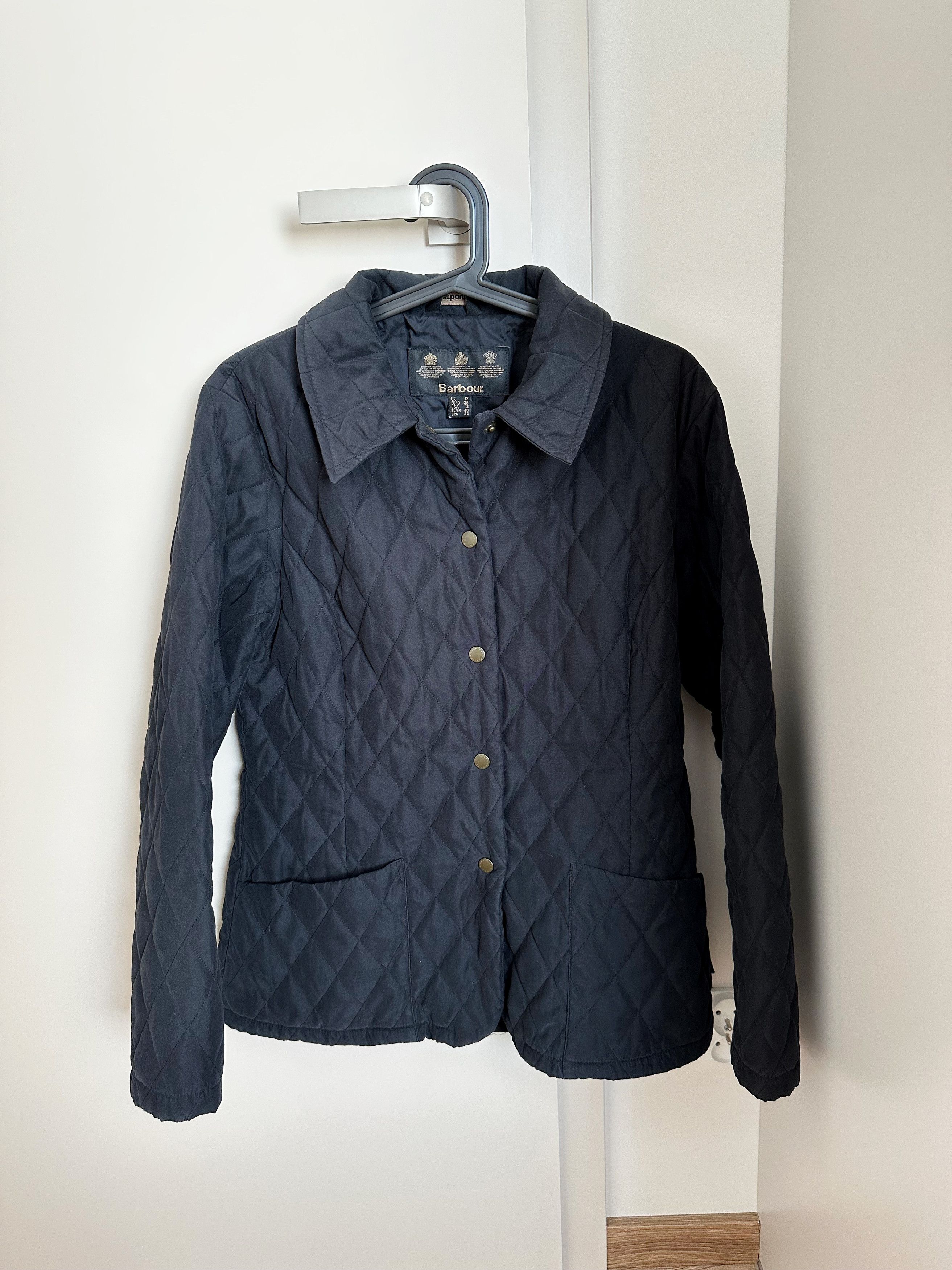 Vintage Women Barbour Black Jacket Diamond Quilted M