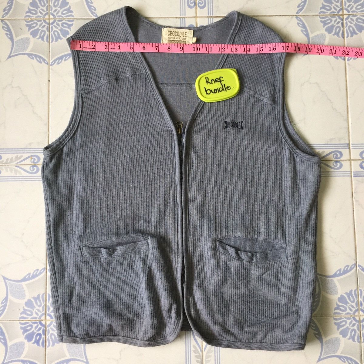Vintage Crocodile 🐊 💯 cotton ecological wear vest Size US L / EU 52-54 / 3 - 10 Thumbnail
