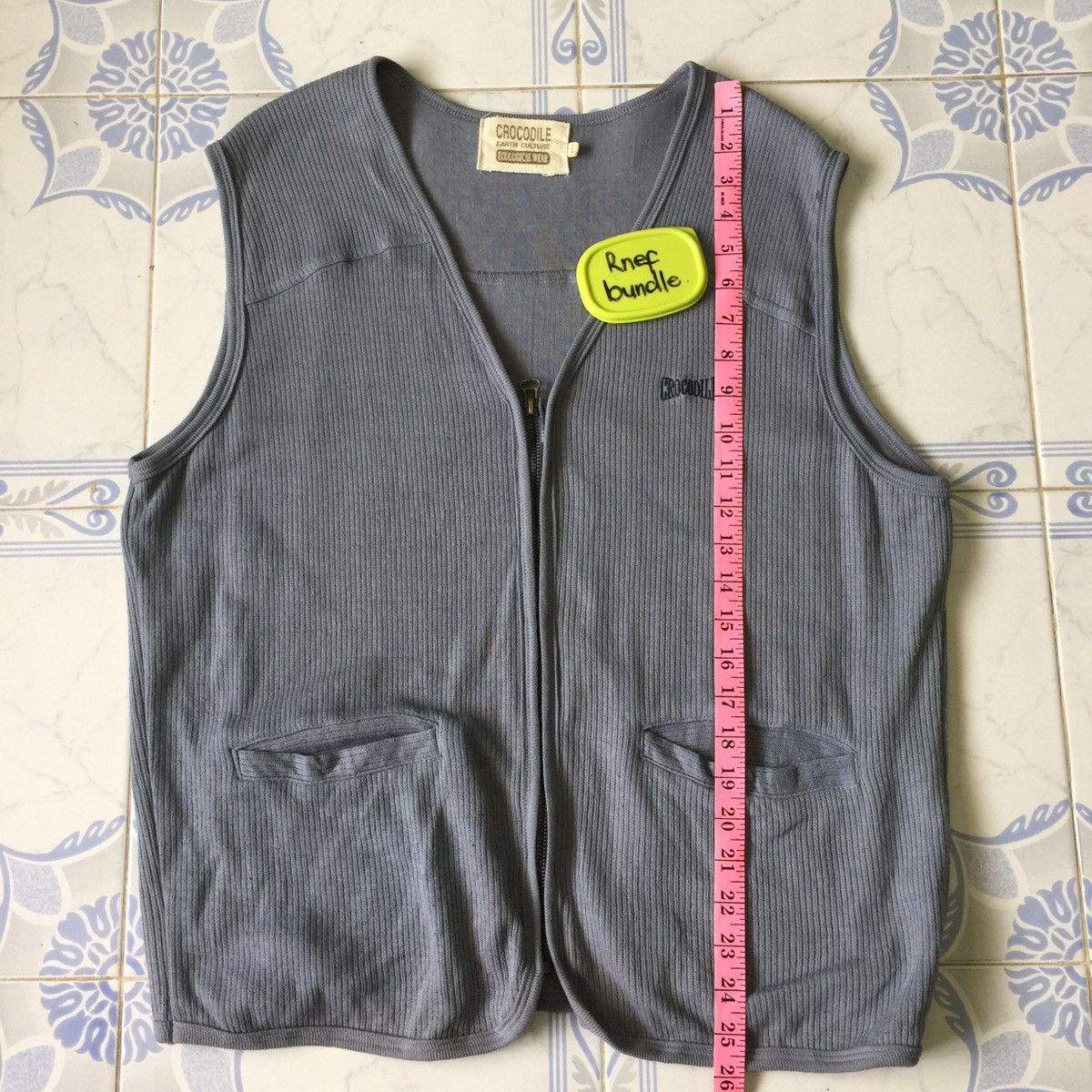 Vintage Crocodile 🐊 💯 cotton ecological wear vest Size US L / EU 52-54 / 3 - 11 Thumbnail