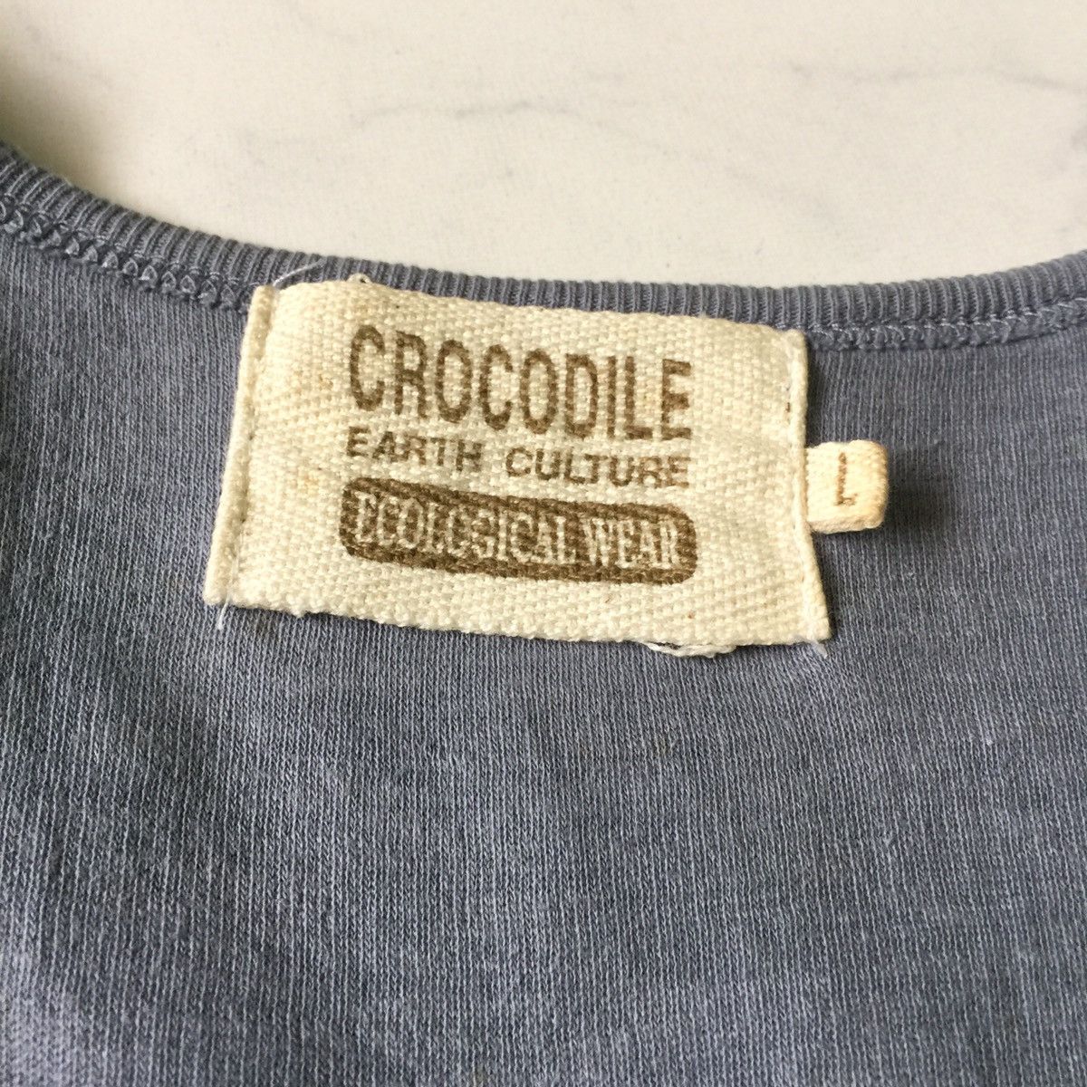 Vintage Crocodile 🐊 💯 cotton ecological wear vest Size US L / EU 52-54 / 3 - 6 Thumbnail