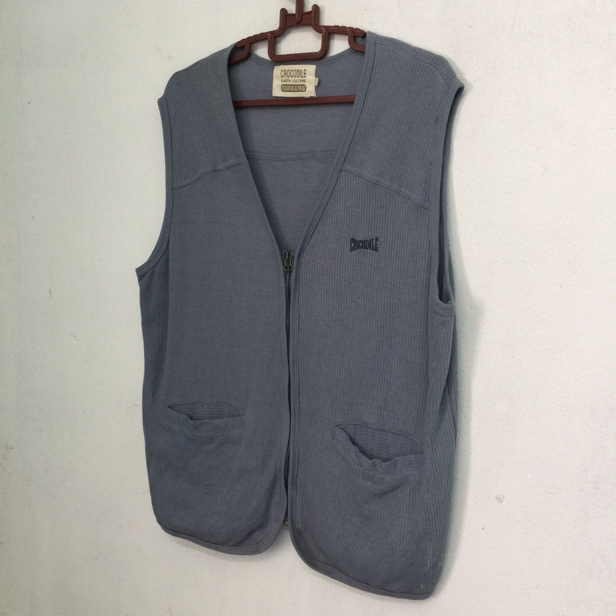Vintage Crocodile 🐊 💯 cotton ecological wear vest Size US L / EU 52-54 / 3 - 2 Thumbnail