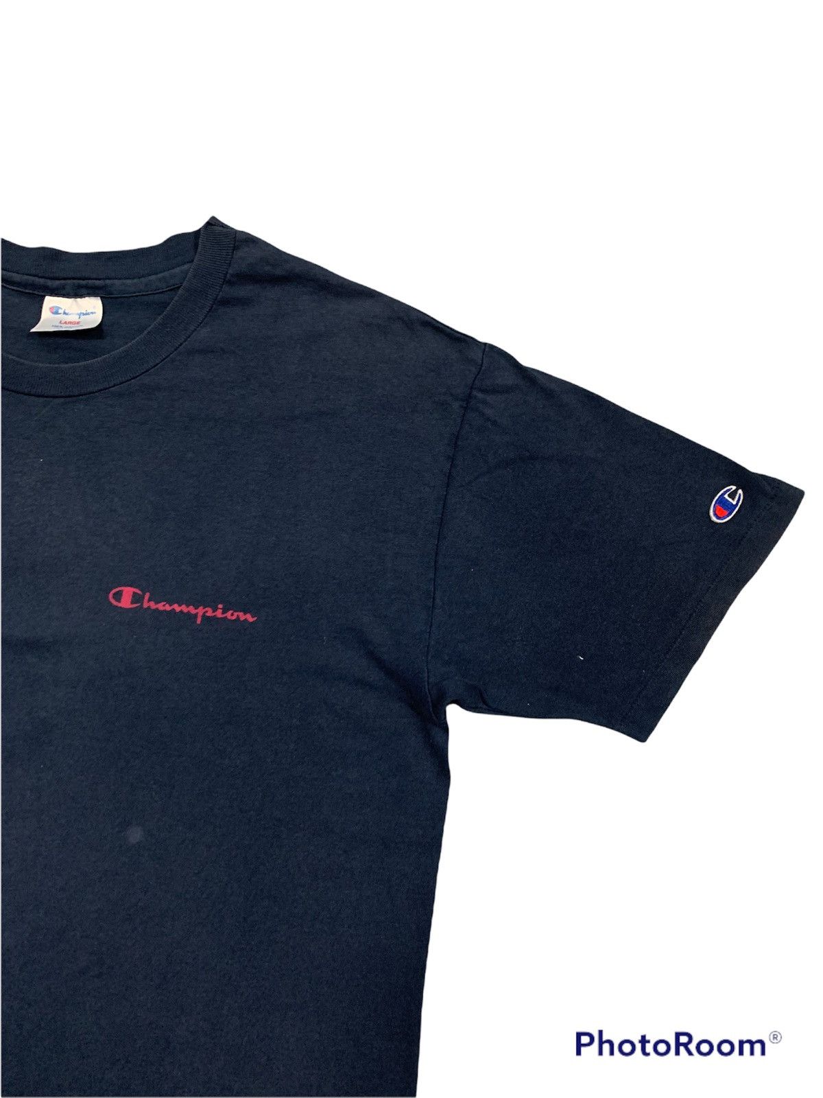 Champion LAST DROP#Vintage Champion Spell Out Logo Back Made In Usa Size US L / EU 52-54 / 3 - 7 Thumbnail