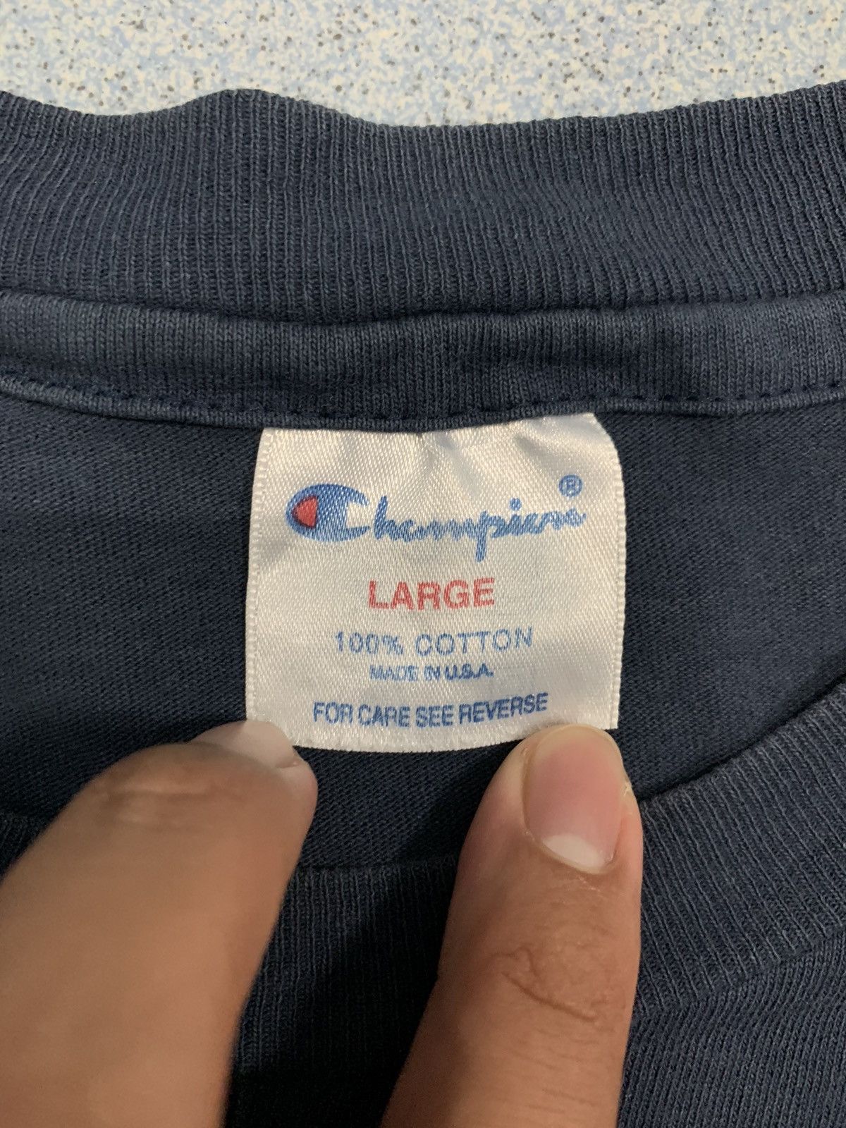Champion LAST DROP#Vintage Champion Spell Out Logo Back Made In Usa Size US L / EU 52-54 / 3 - 3 Thumbnail
