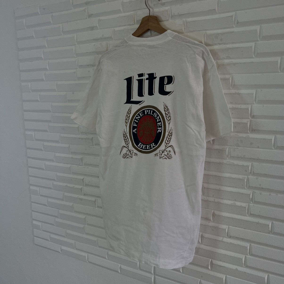 Vintage VINTAGE FOTL LITE A FINE PILSNER BEER BIG LOGO TEE Size US L / EU 52-54 / 3 - 8 Thumbnail