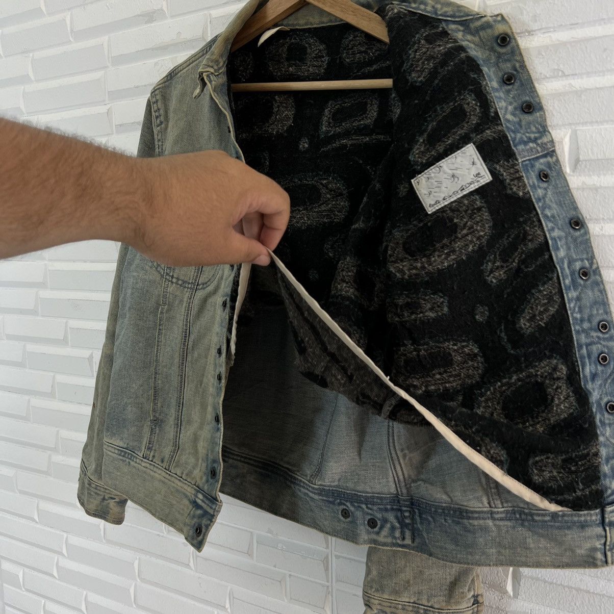 N.Hoolywood BIKER DENIM JACKET LEE N. HOOLYWOOD PARACHUTE STYLE Size US S / EU 44-46 / 1 - 17 Thumbnail