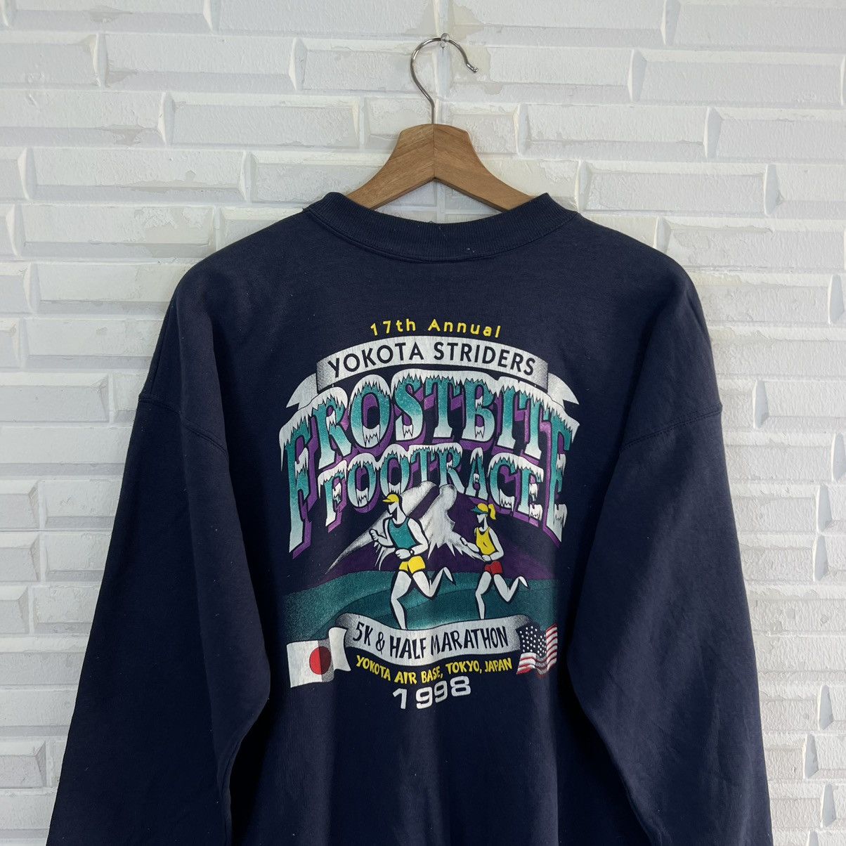 Vintage VINTAGE HANES SWEATSHIRT BIG LOGO YOKOTA STRIDES Size US L / EU 52-54 / 3 - 3 Thumbnail