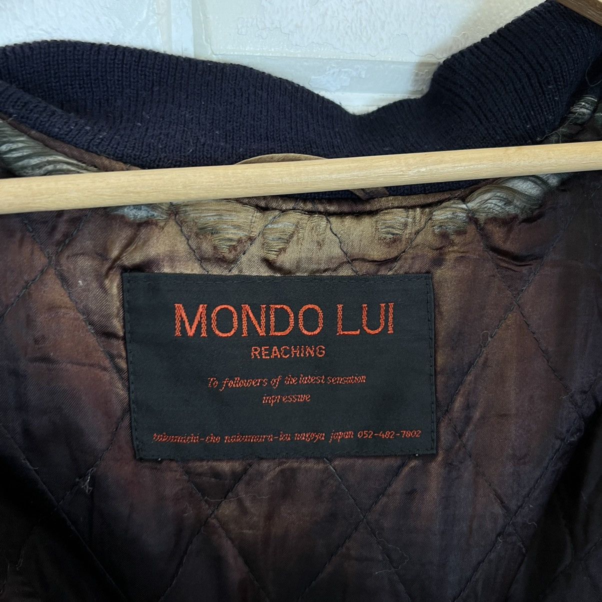 Japanese Brand VINTAGE VARSITY JACKET MONDO LUI BIG LOGO LEATHER HANDLING Size US M / EU 48-50 / 2 - 15 Thumbnail