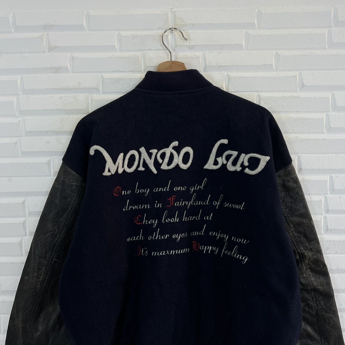 Japanese Brand VINTAGE VARSITY JACKET MONDO LUI BIG LOGO LEATHER HANDLING Size US M / EU 48-50 / 2 - 9 Thumbnail
